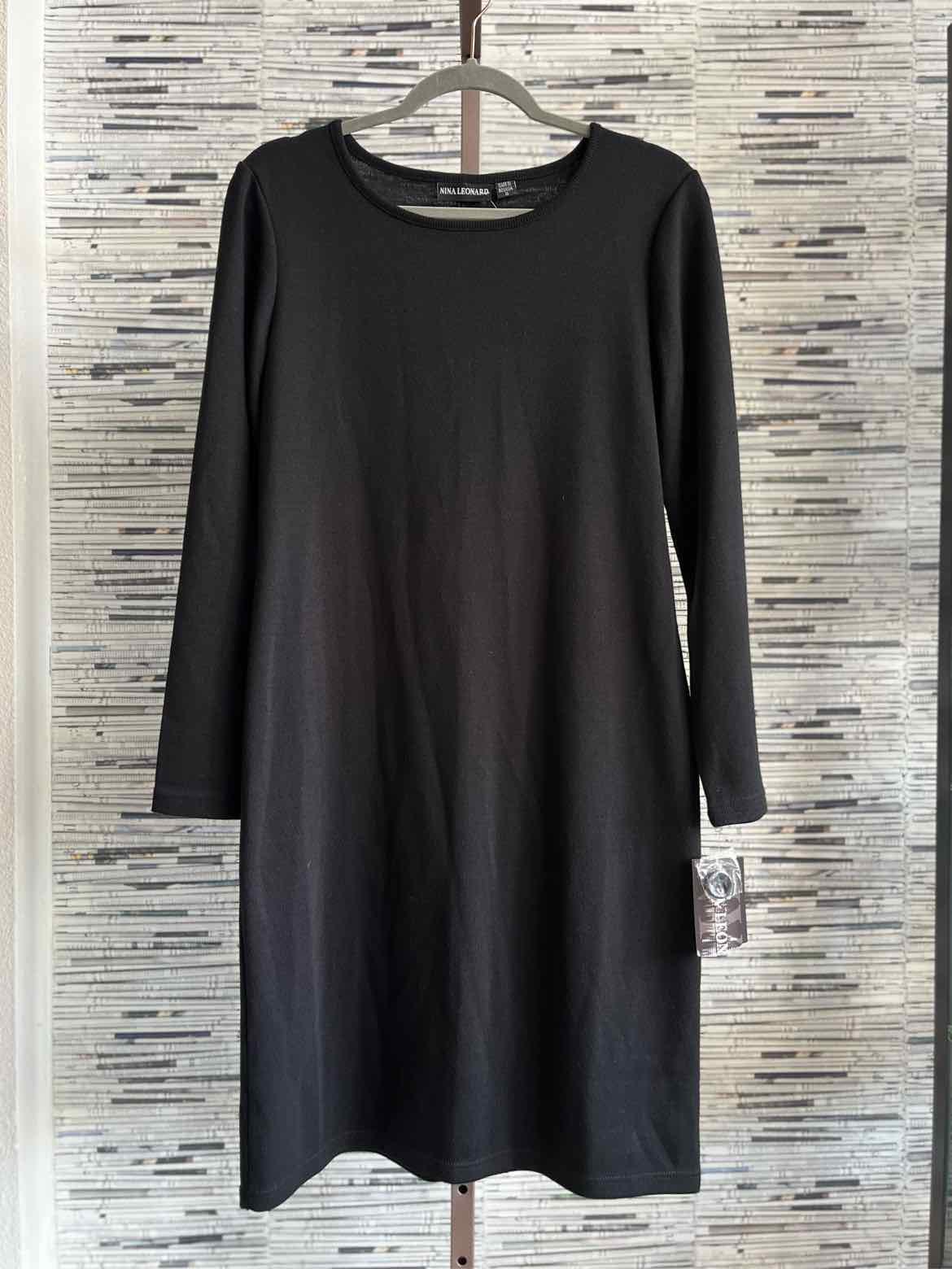 nina leonard Size M Black Long sleeve Dress