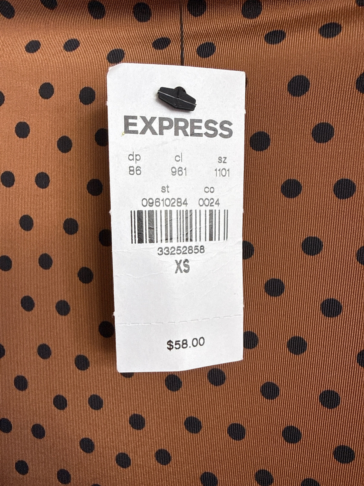 EXPRESS Size XS Brown/Black Top