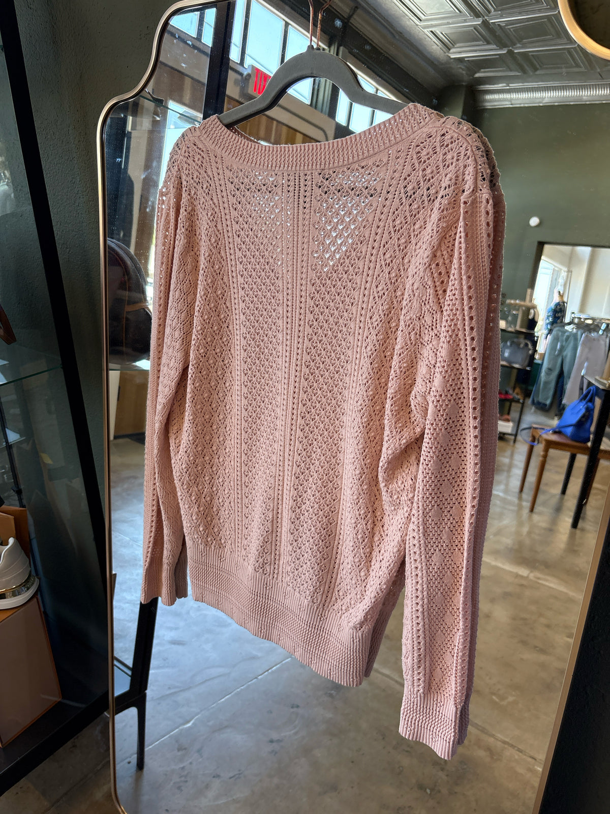 White House Black Market Size L Pink Sweater