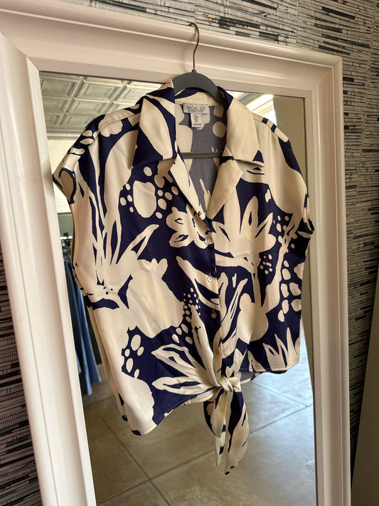 Rachel Zoe Size S Navy/Ivory Top