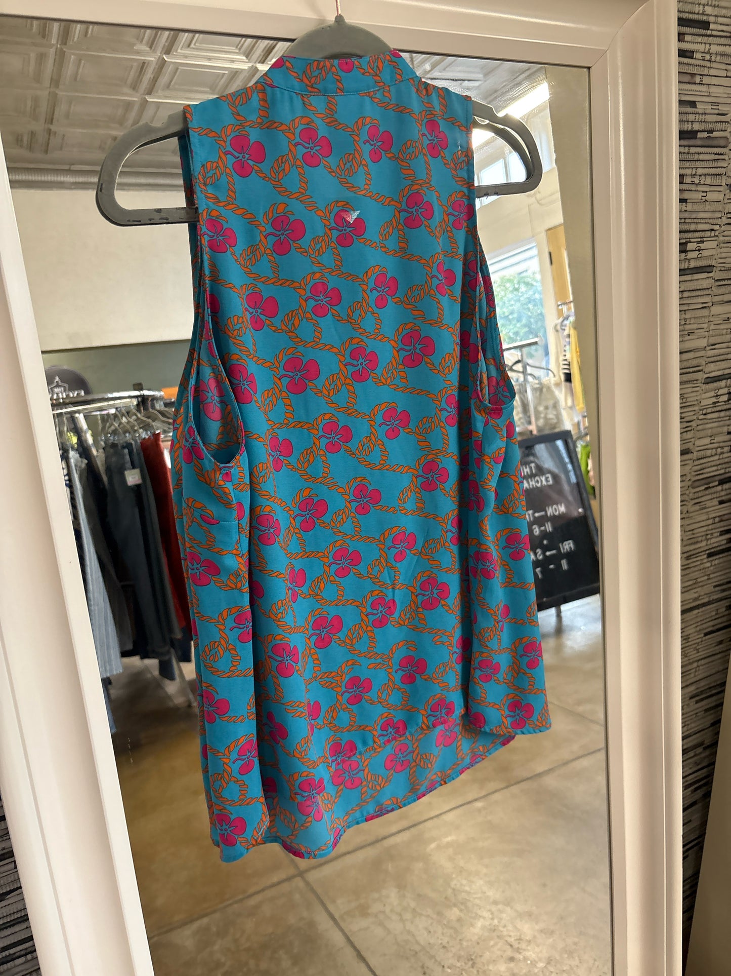 Cabi Size L Turquoise Multi Top