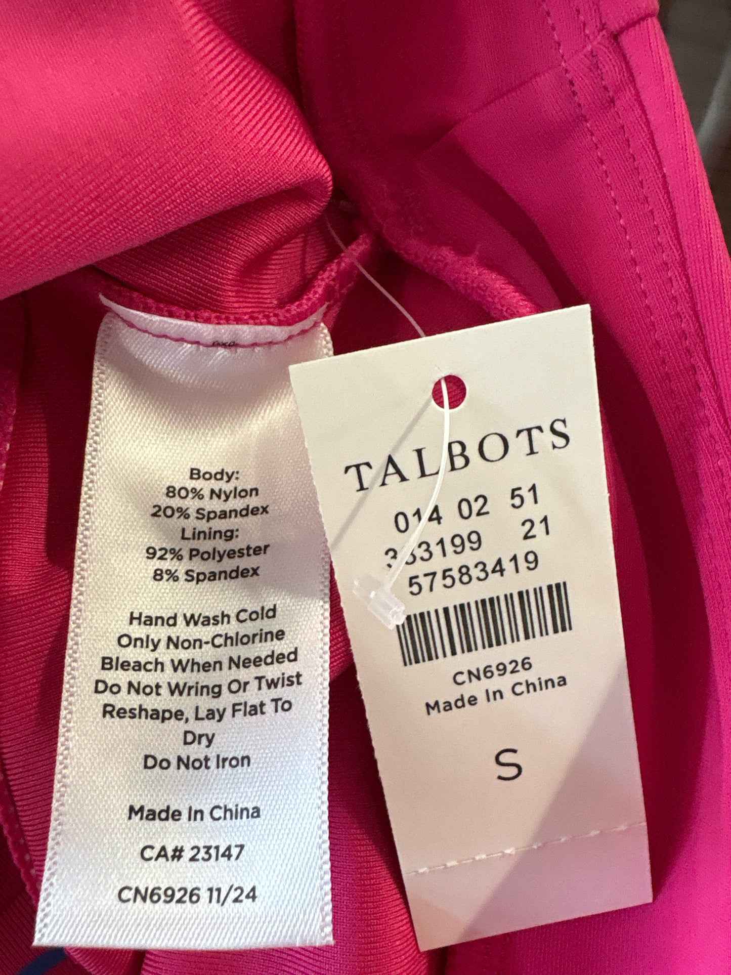 TALBOTS Size S Pink Skort