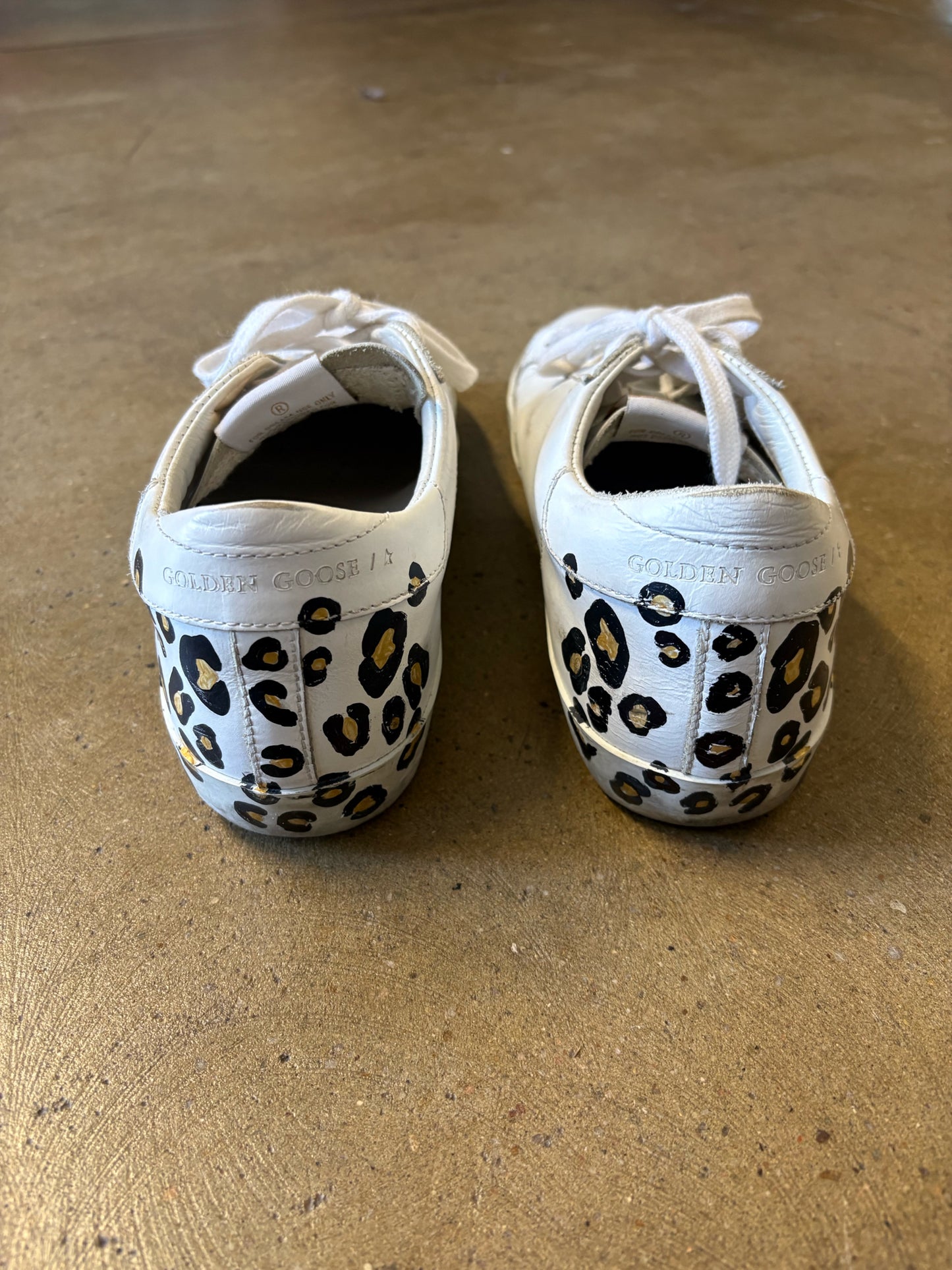 Golden Goose Shoe Size 37 white/multi Leopard Sneakers
