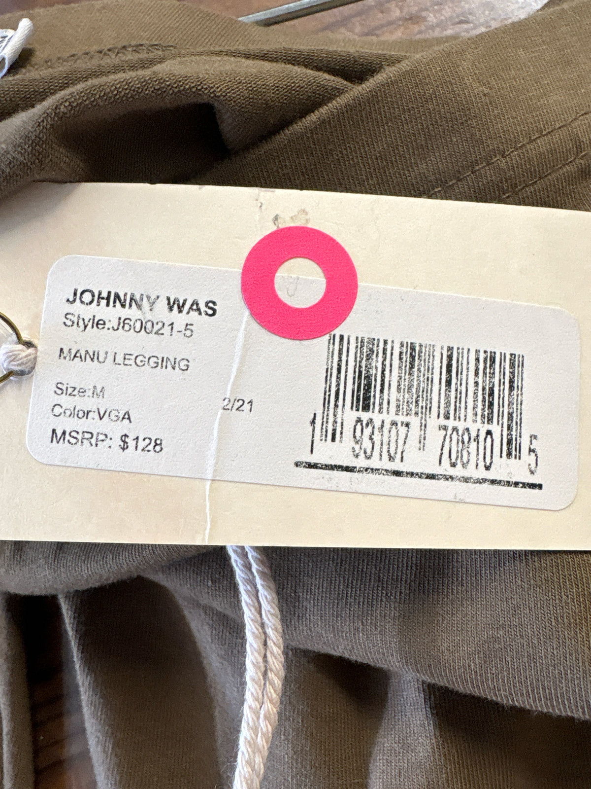 Johnny Was Size M Olive Brwn Legging