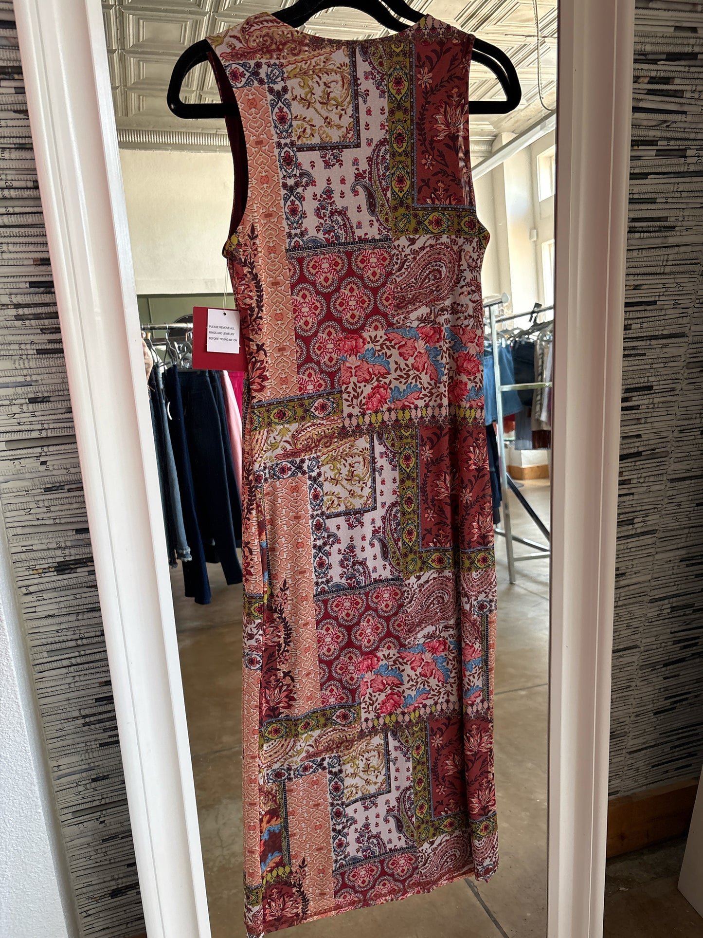 reba Size S multi Paisley Dress