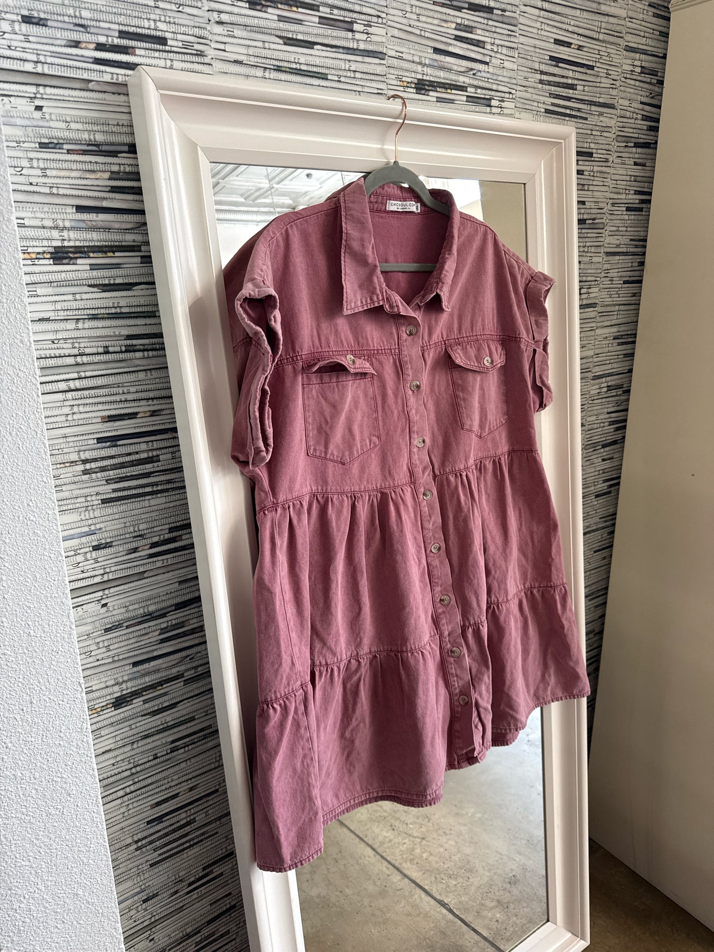 Chic Soul Size 1X Pink Dress