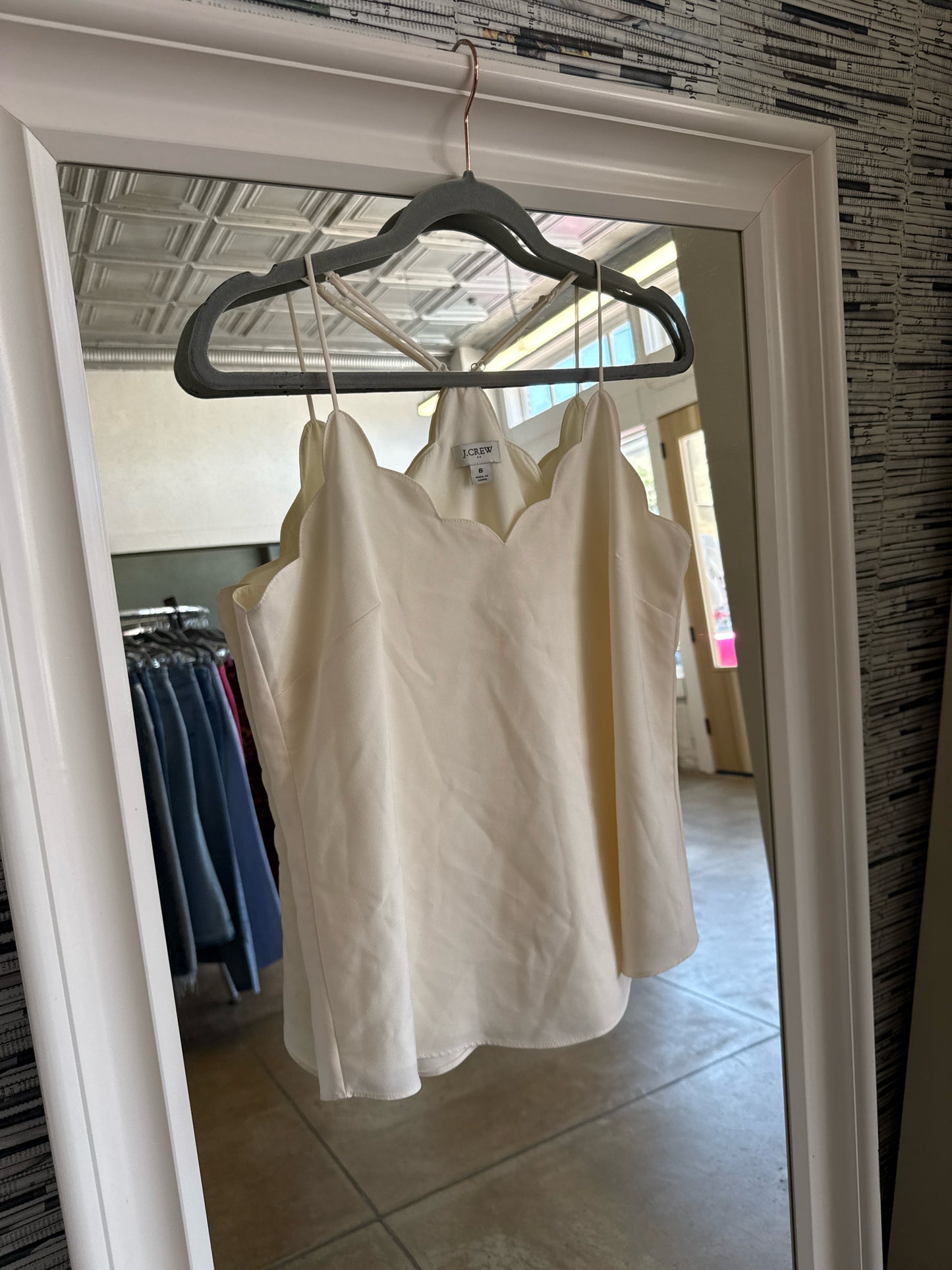 j crew Size 8 Cream Top