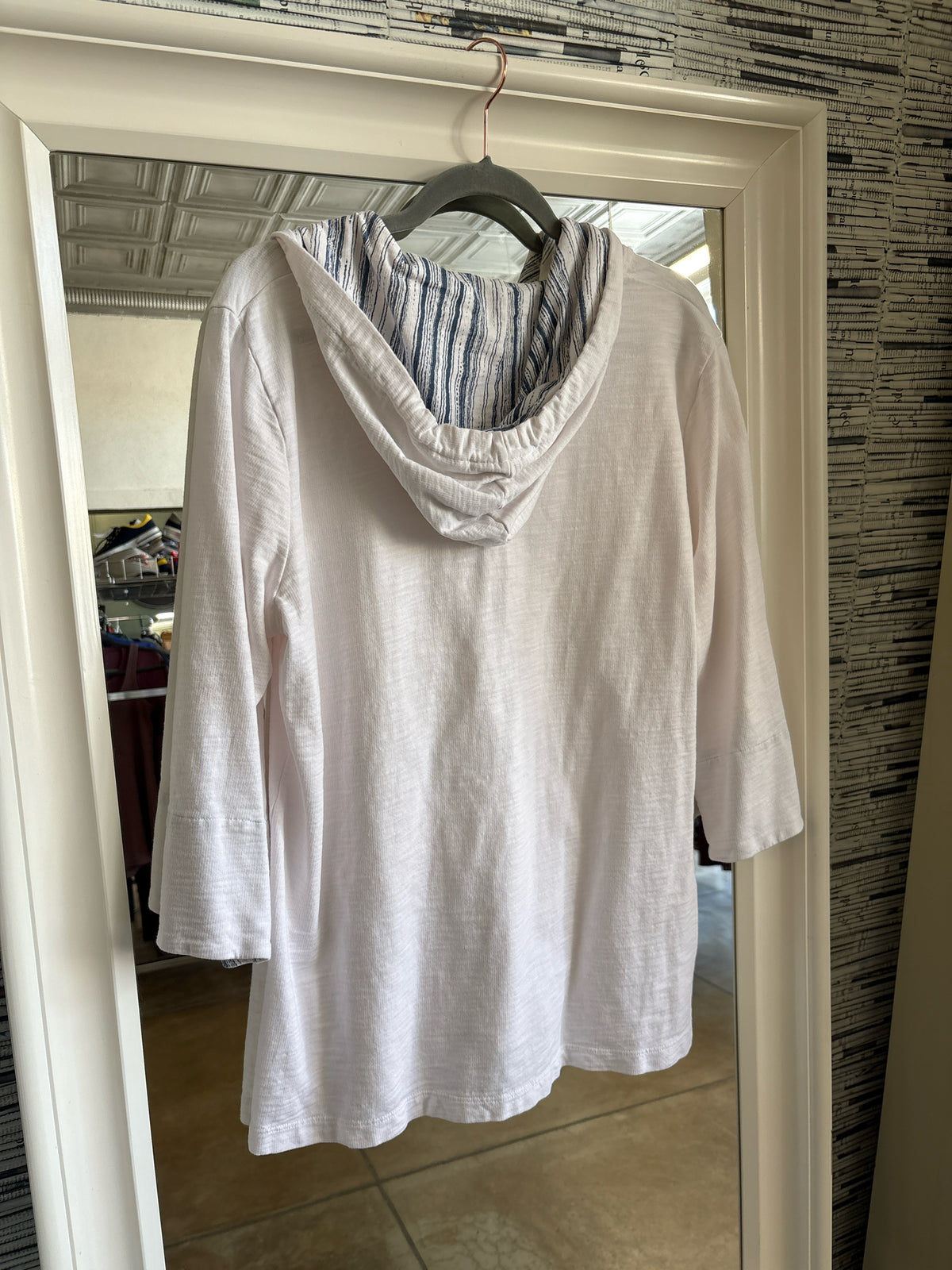 Wild Palms Size L White Sweatshirt/Hoodie