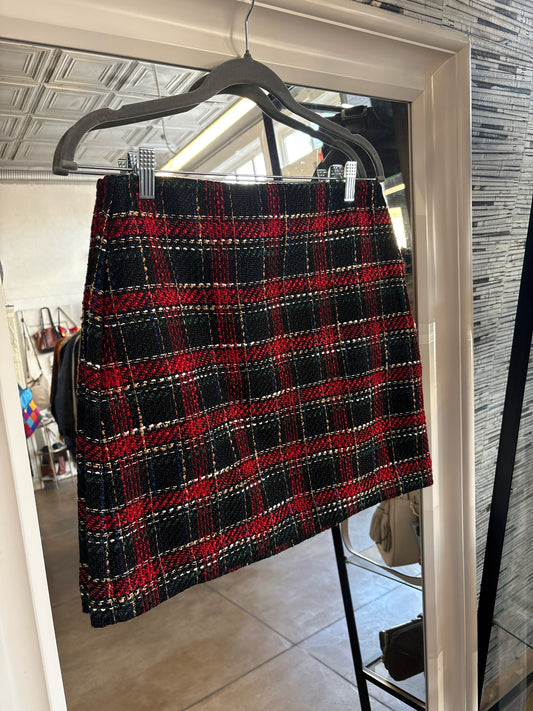 LOFT Size 2 multi Plaid Skirt