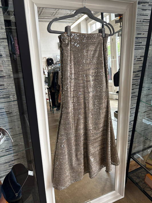 Line & Dot Size S Metallic Sequin Skirt