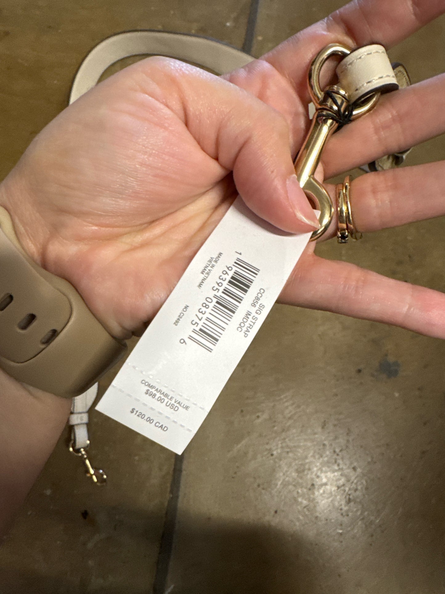 COACH Tan/White Signature Monogram Misc. Accessory