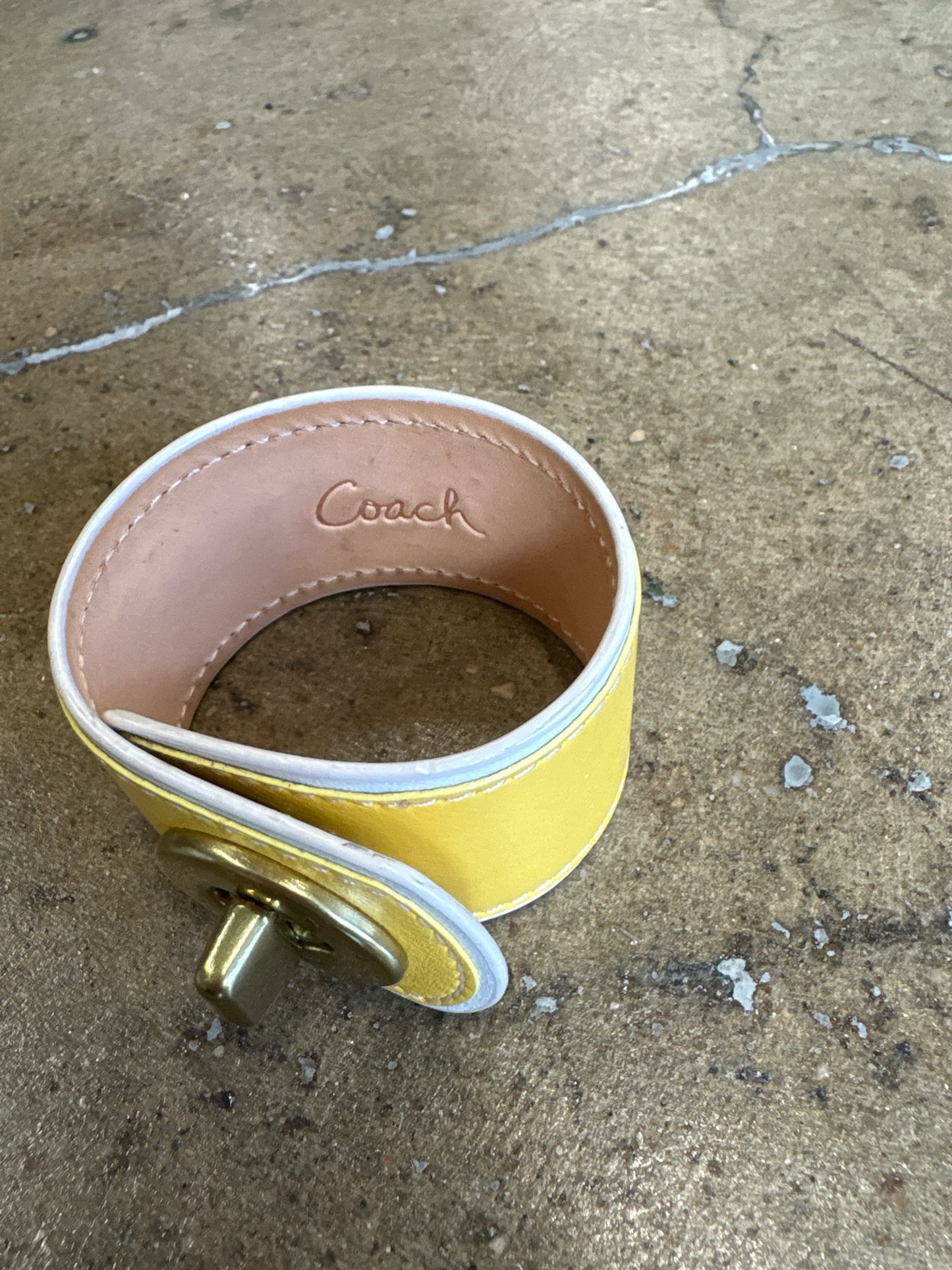 COACH Yellow cuff Bracelet