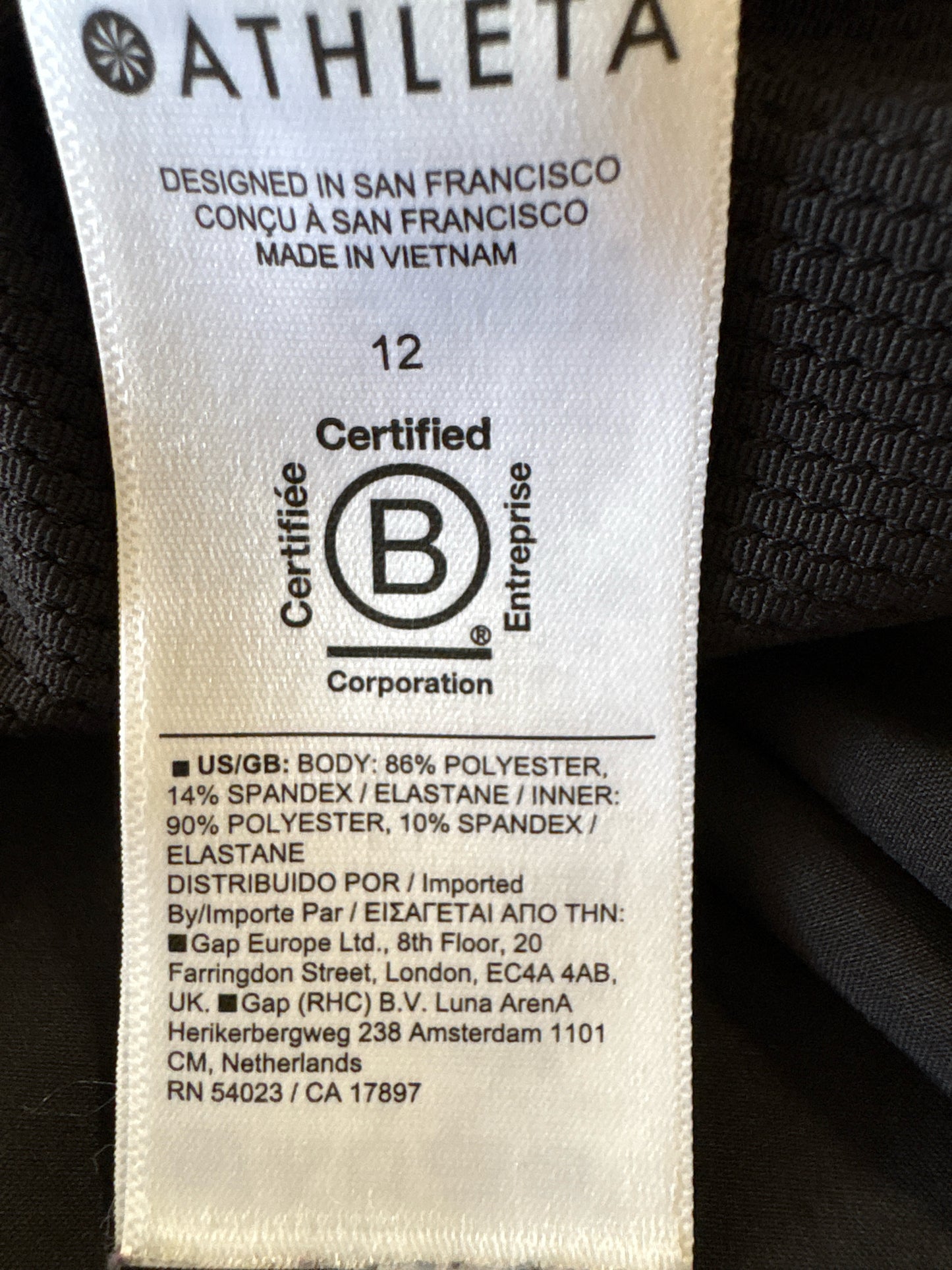 ATHLETA Size 12 Black Sleeveless Romper