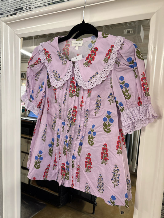 entro Size L Lavendar Floreats Top