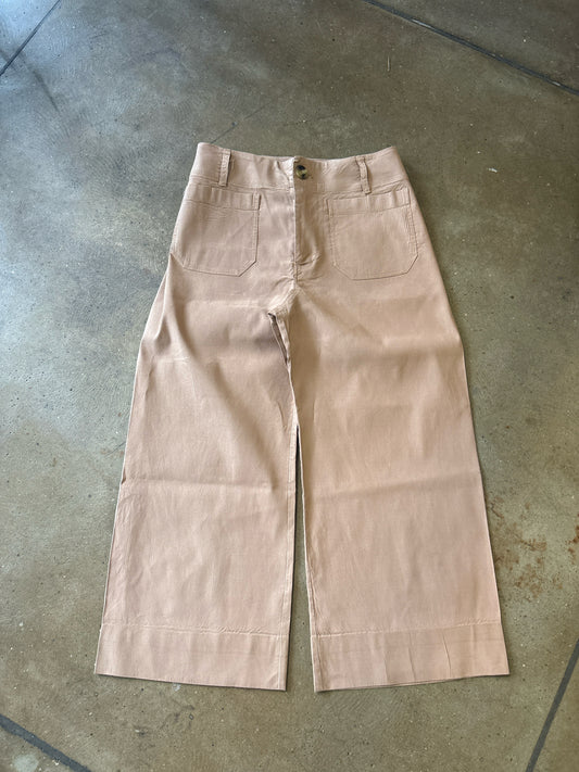 Maeve Size 26P Tan wide leg Pants