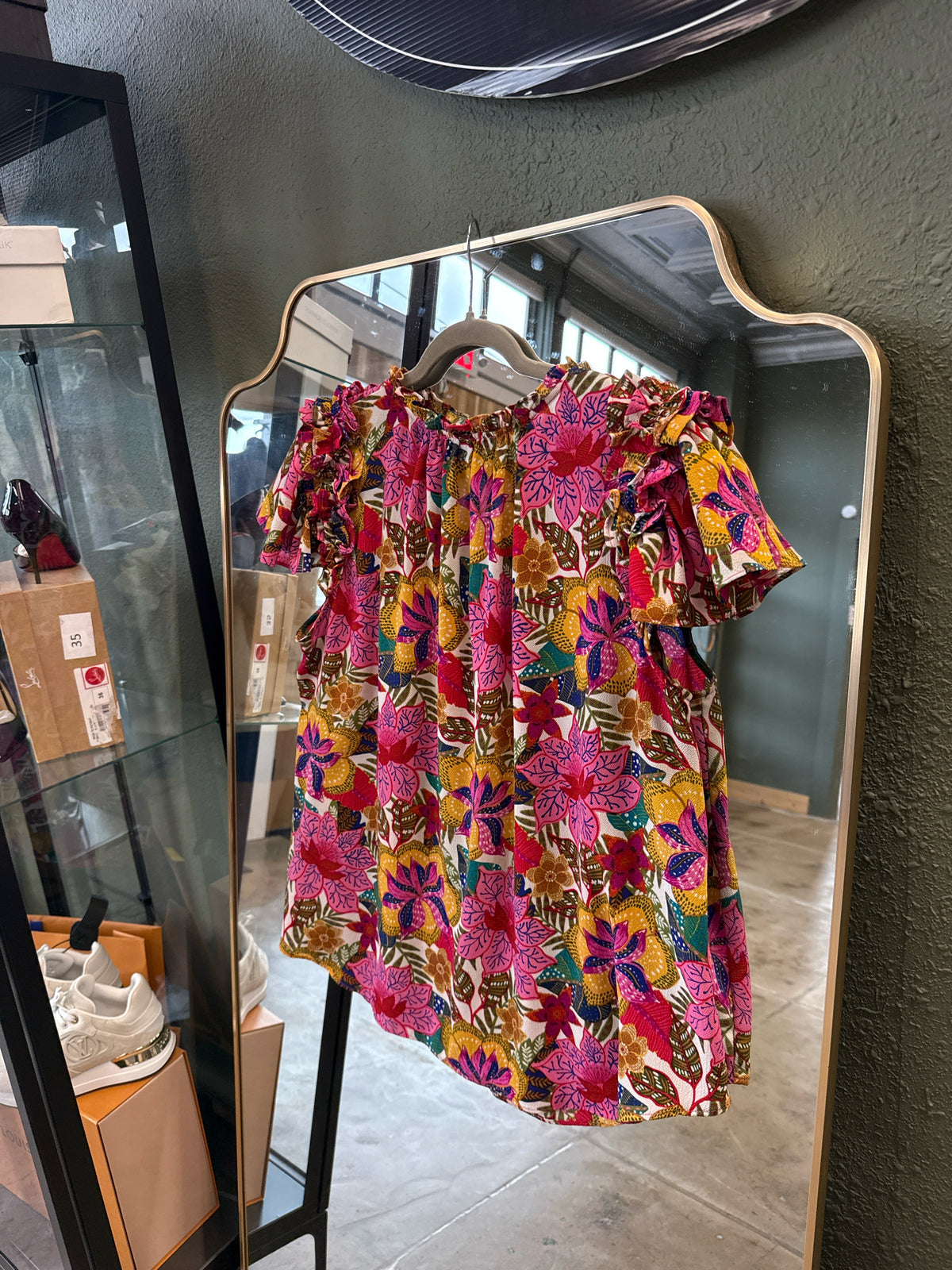 Rose & Olive Size 1X Pink/multi Top