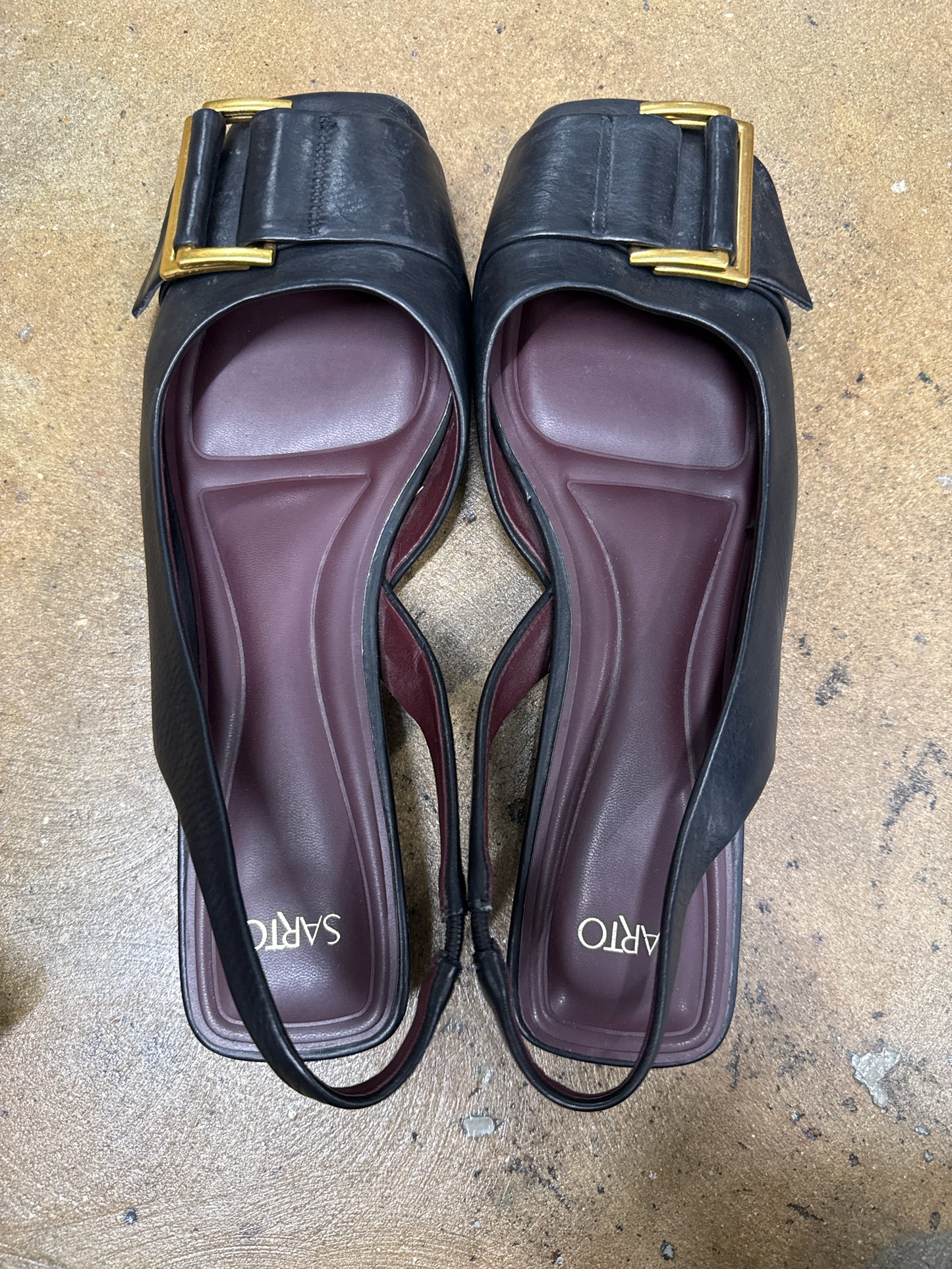 Sarto Shoe Size 9 Black Sandals