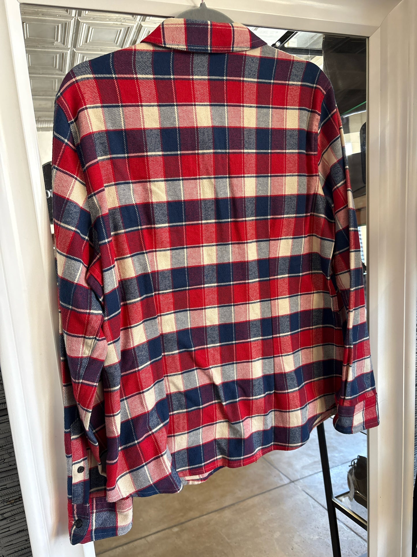 Chaps Size L multi Plaid Top