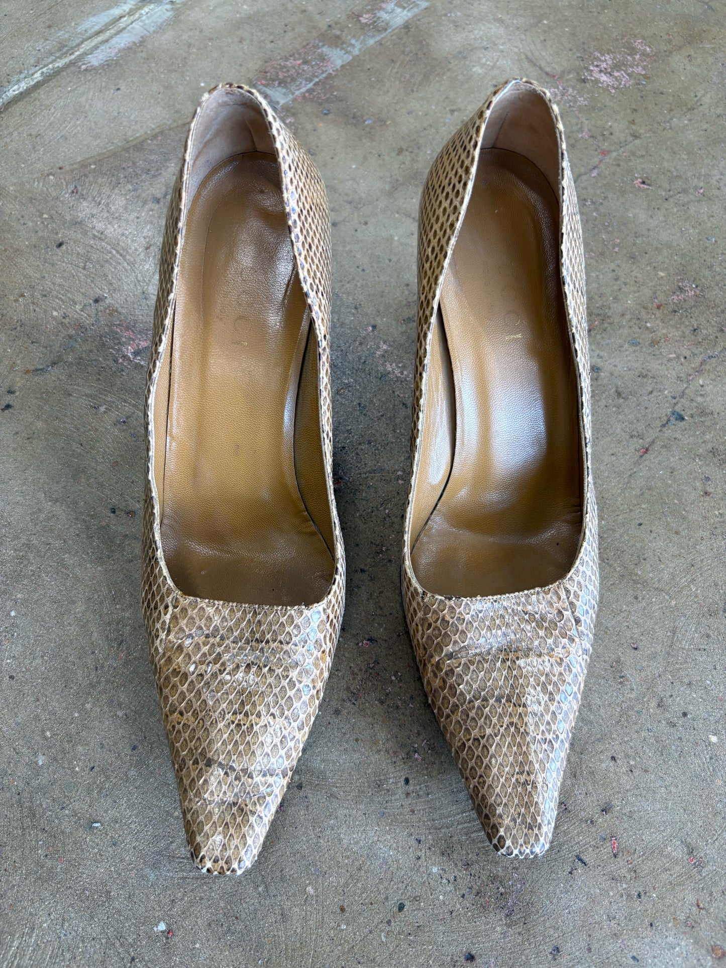 Gucci Shoe Size 39.5 Tan Heels