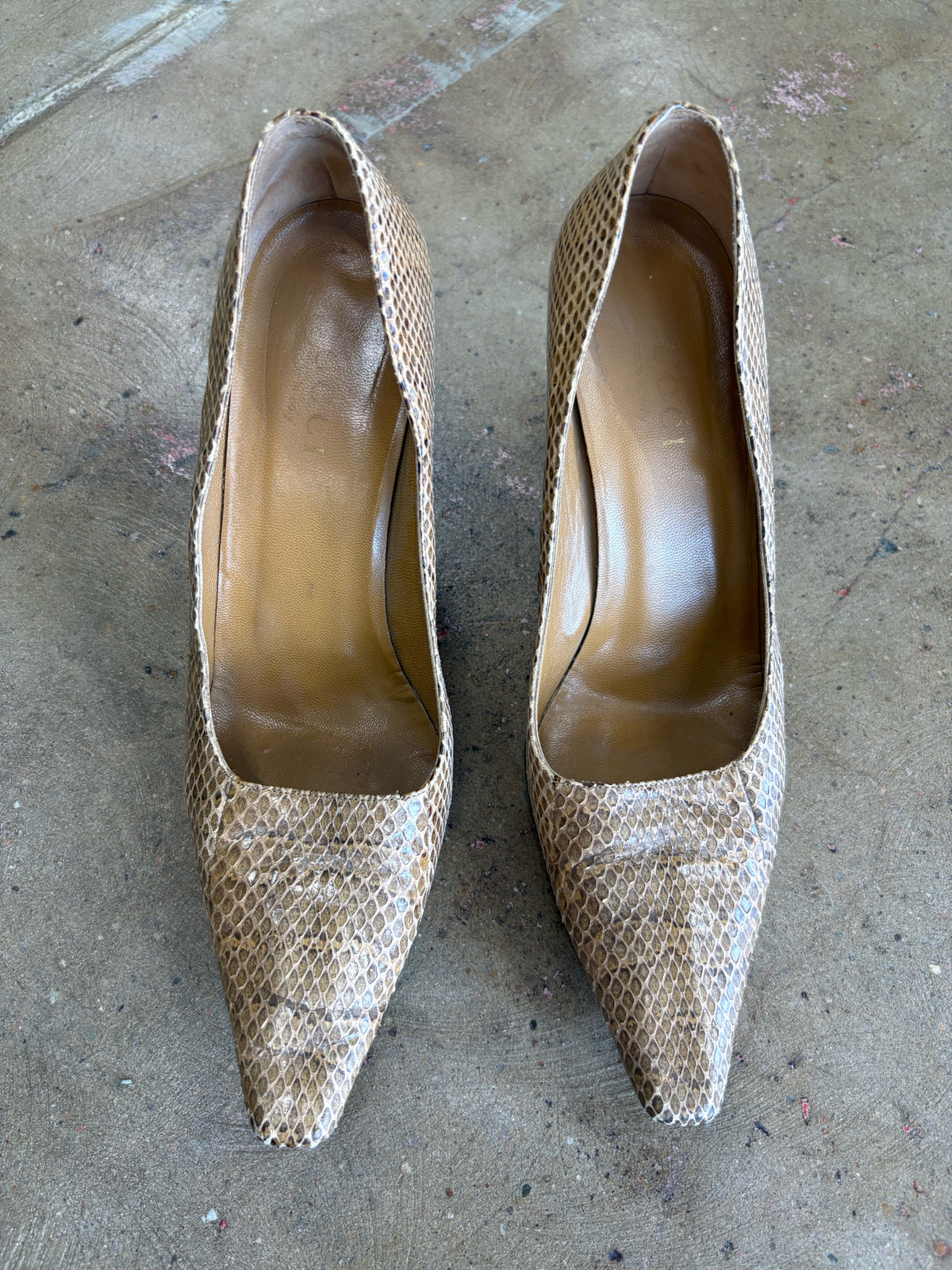 Gucci Shoe Size 39.5 Tan Heels