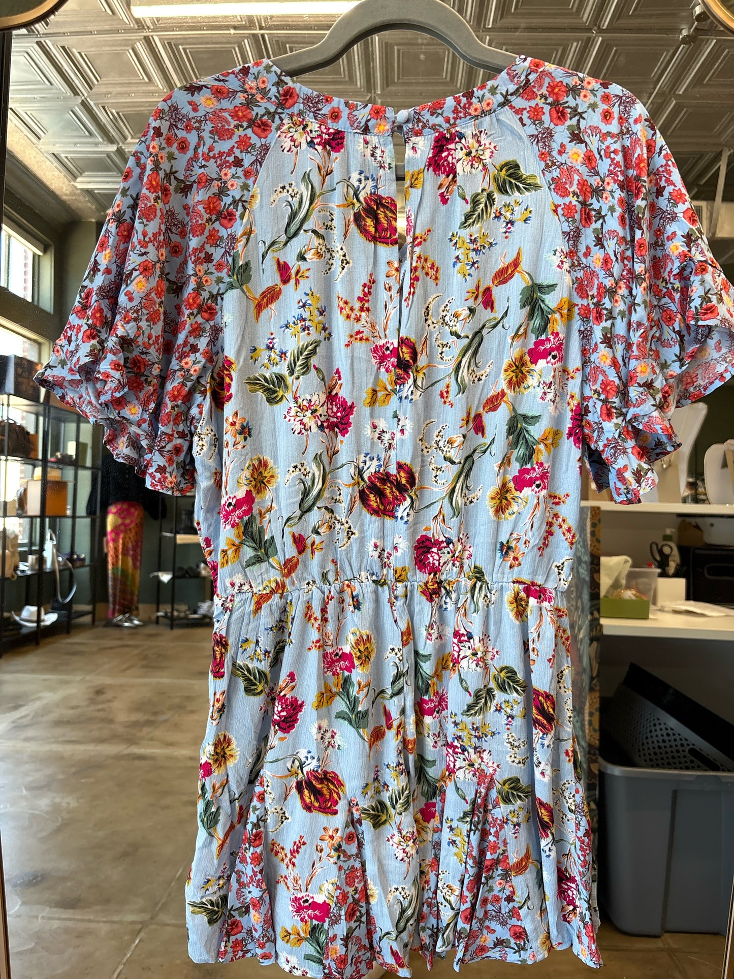 Umgee Size S light blue + multi Dress