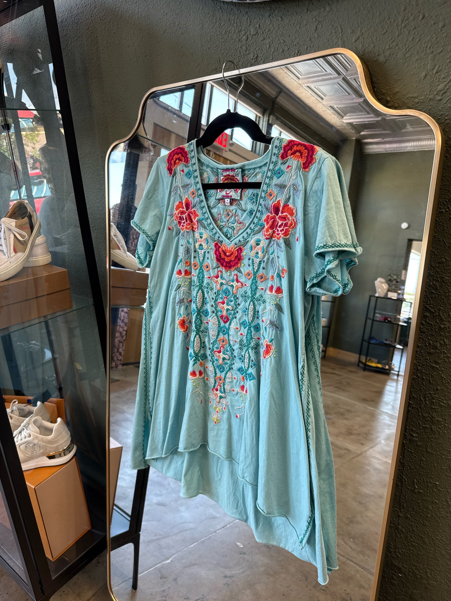 Johnny Was Size M Teal Top