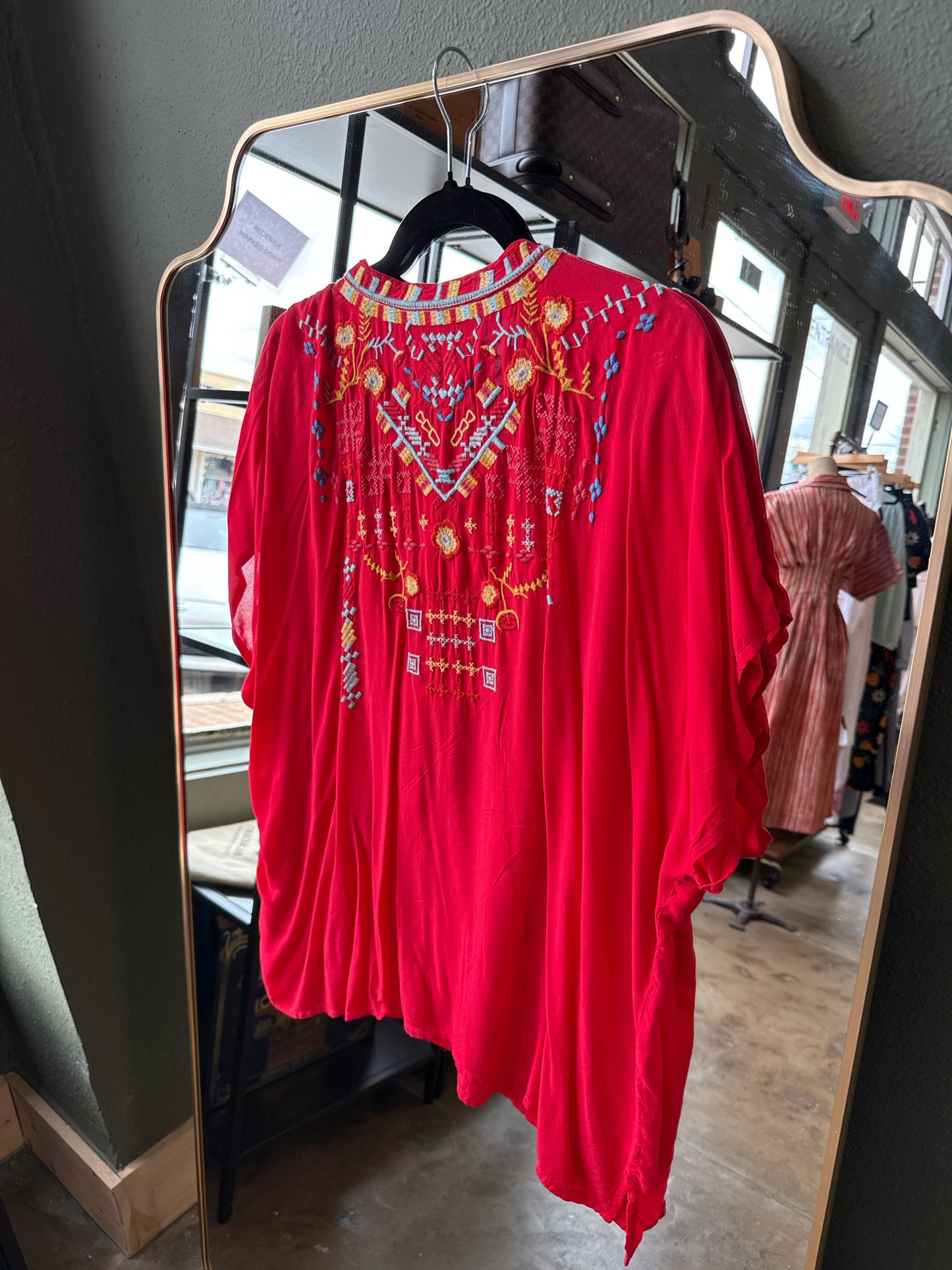 Johnny Was Size M Red Top