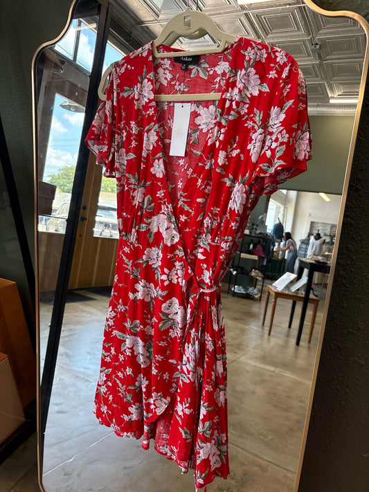 AAKAA Size S red multi Dress
