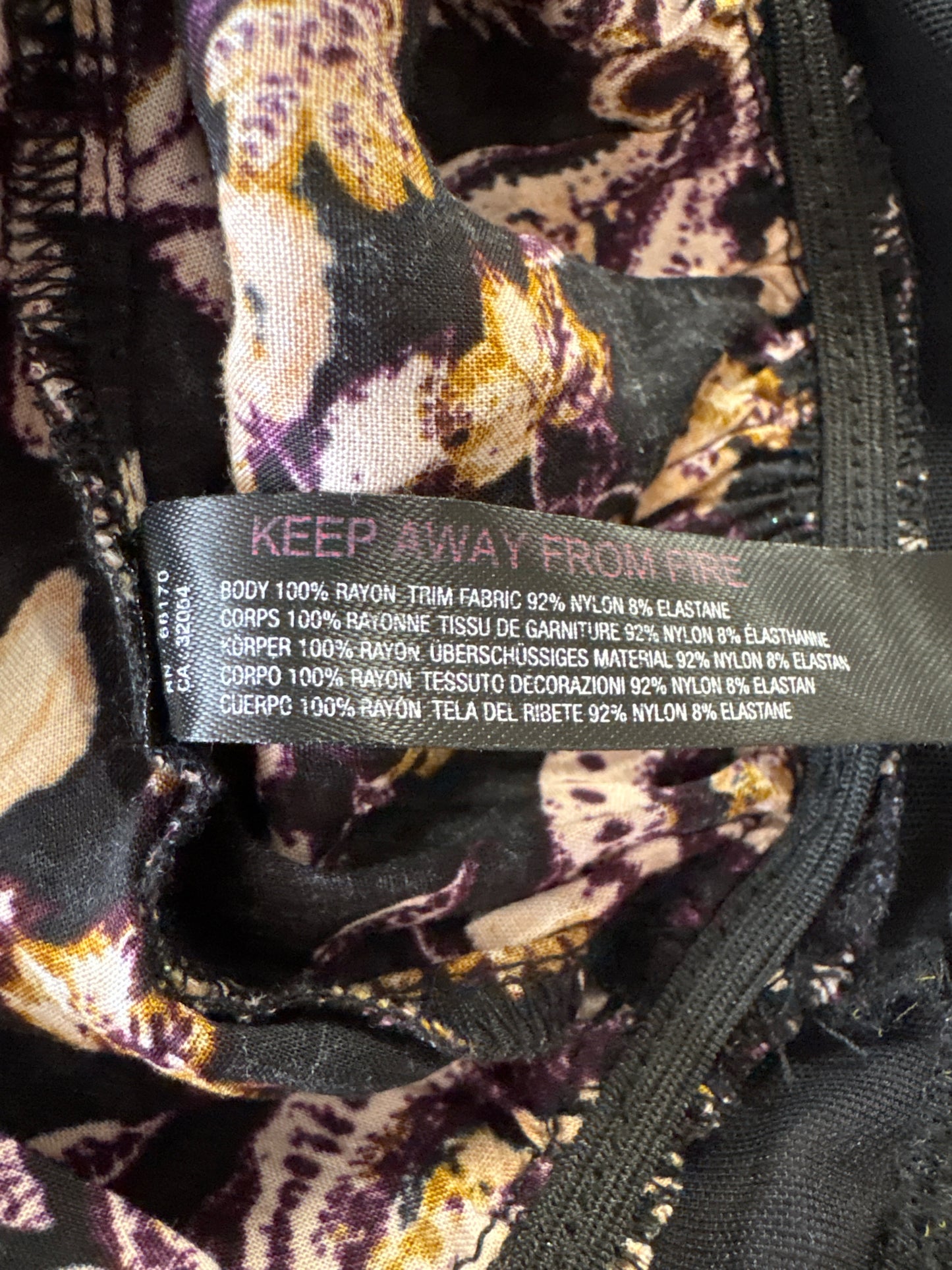 Intimately Size L Black Print Top