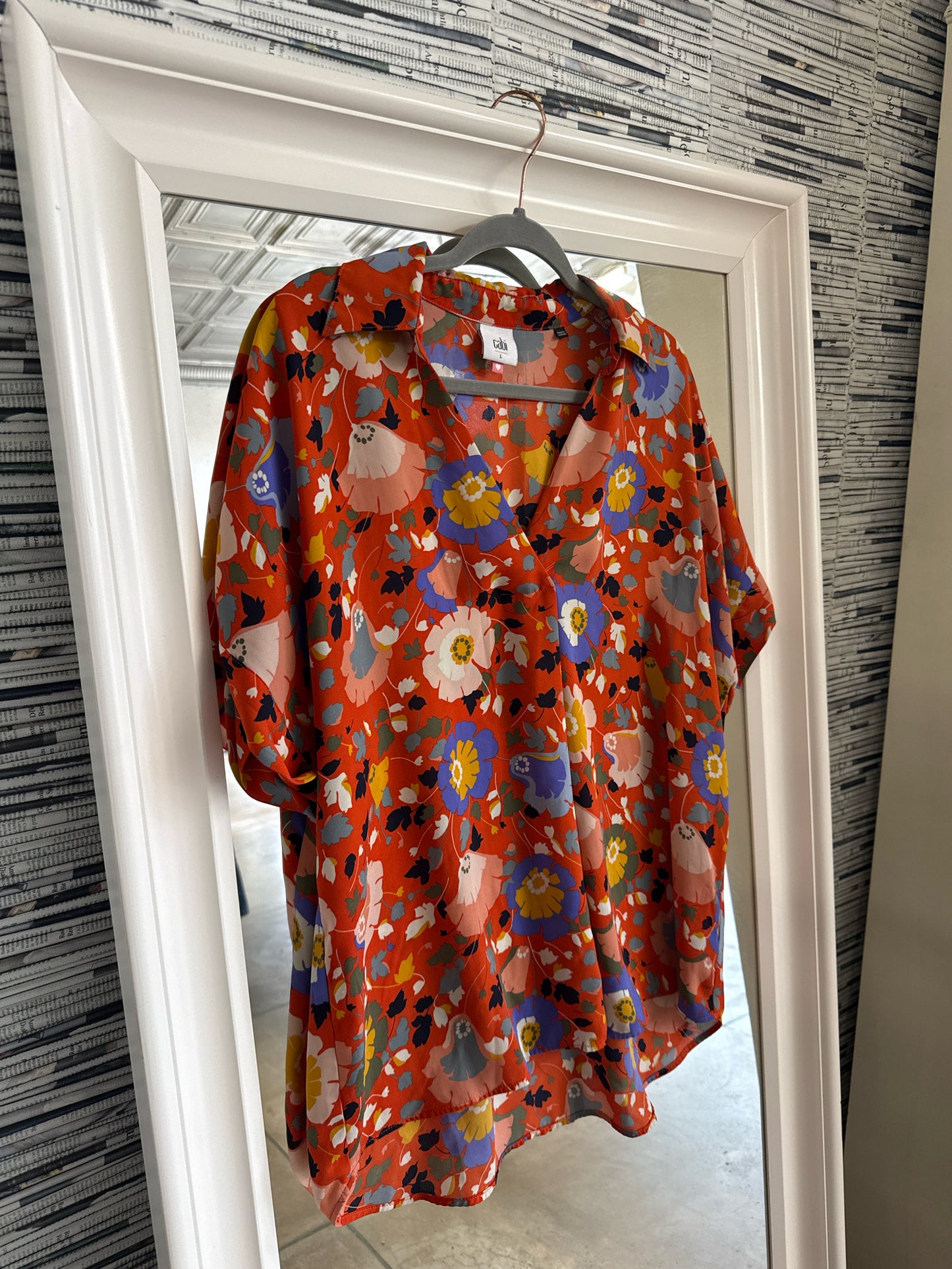 Cabi Size L Orange Top