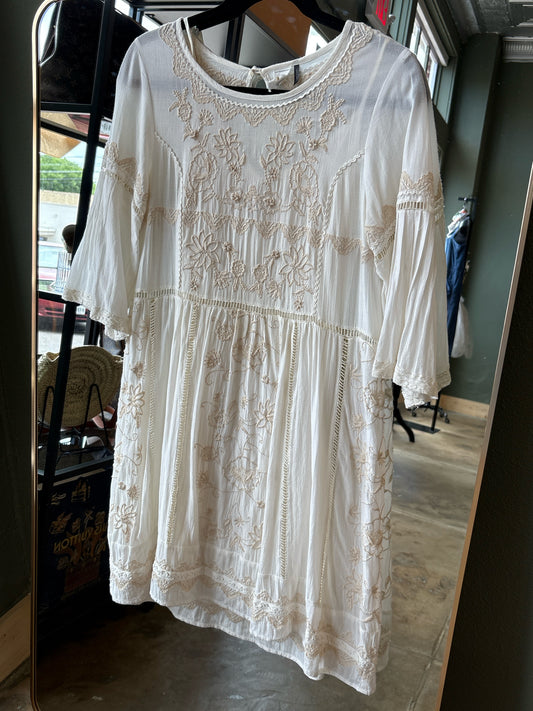 Anthropologie Size S Cream Dress