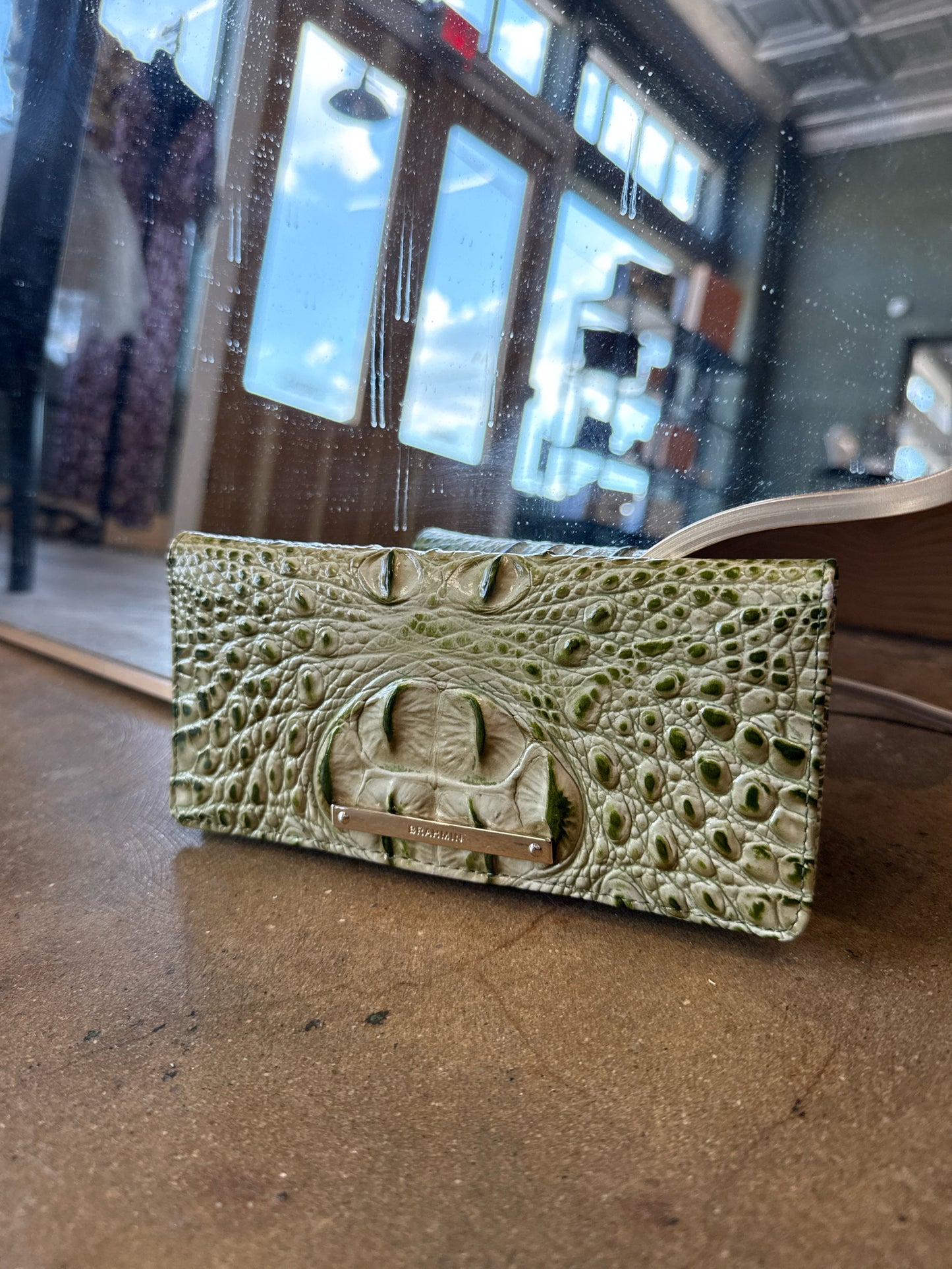 Brahmin Green Wallet/Wristlet