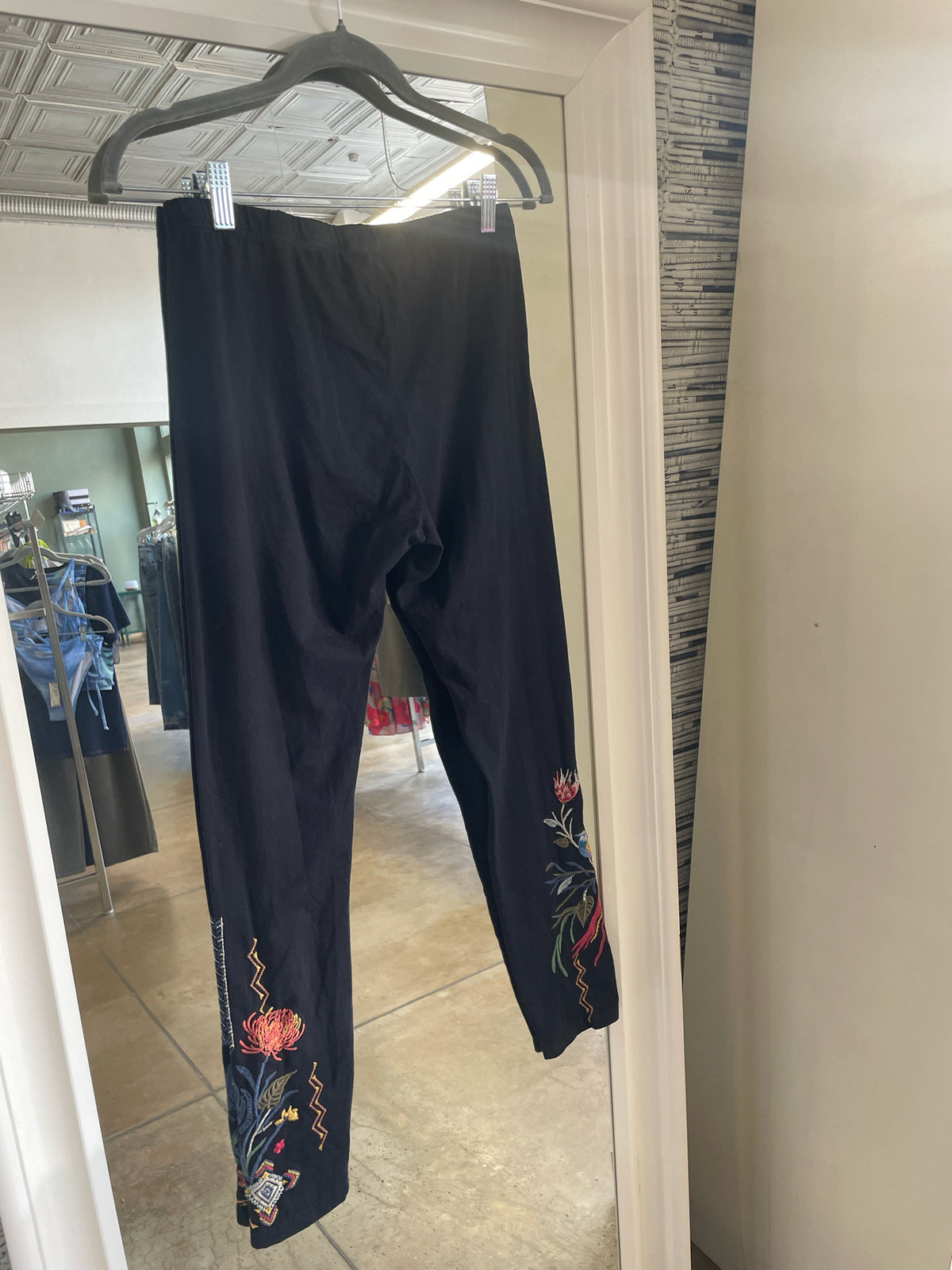 Johnny Was Size S Black Print Two Piece Set