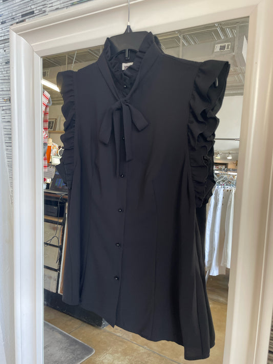 Anne Klein Size 10 Black Top