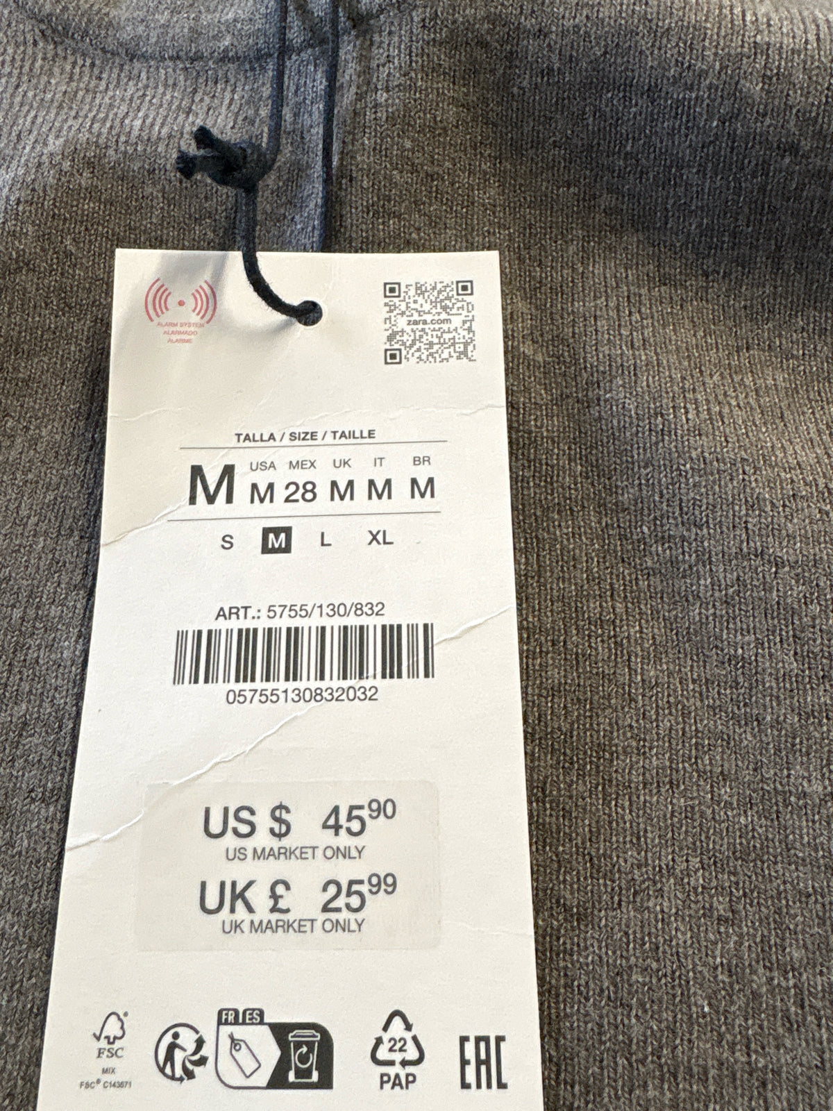 ZARA Size M Brown Sweater
