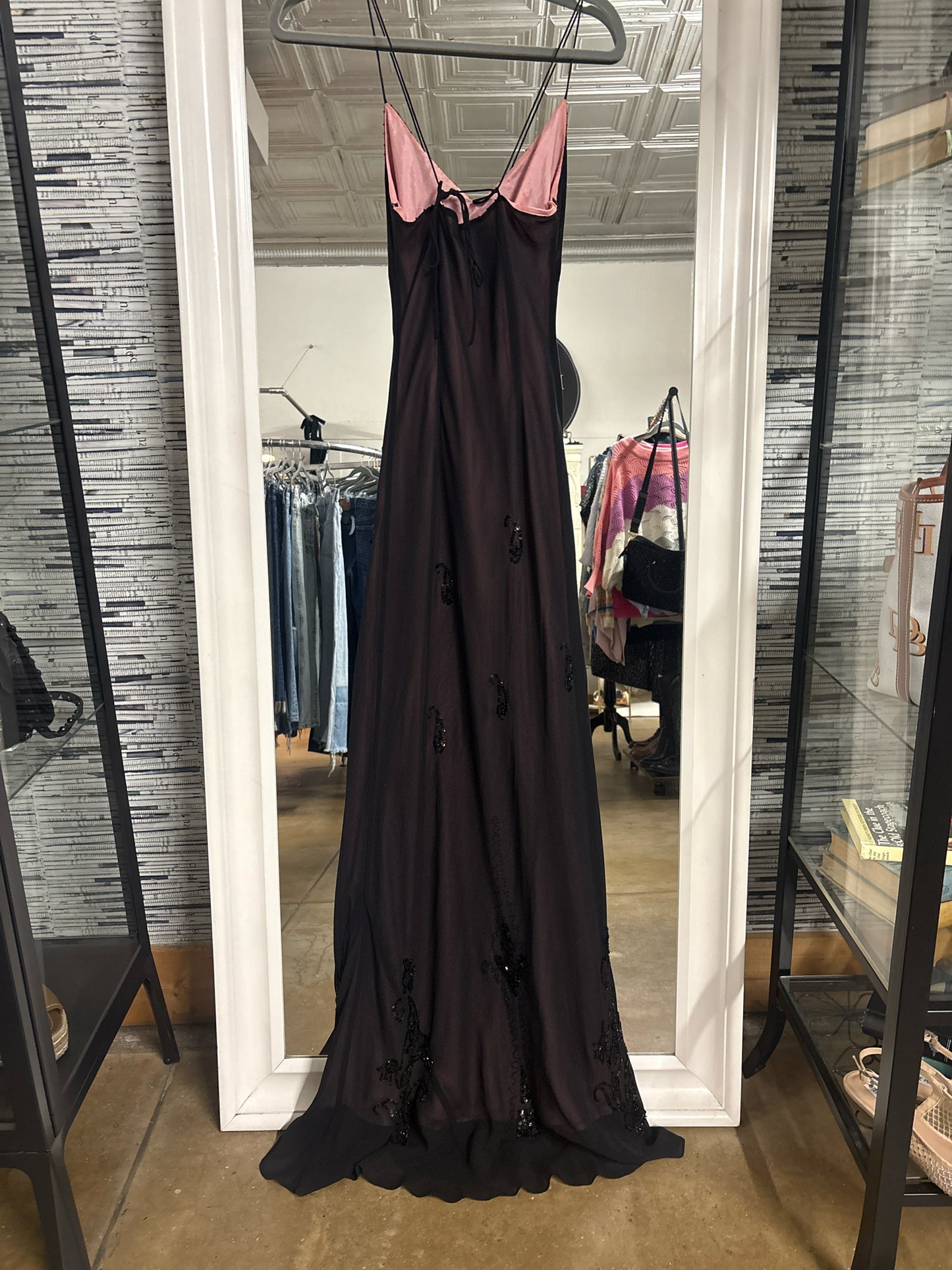 Coast Size 10 Black/Purple Beaded Formal