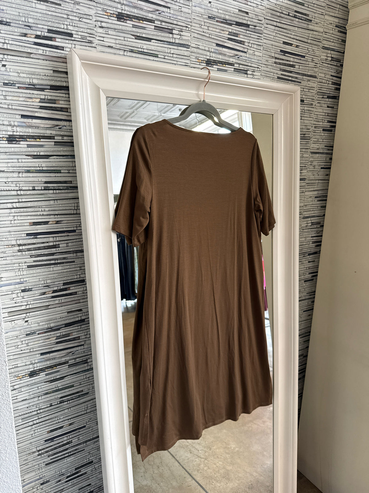 EILEEN FISHER Size PM Brown Dress