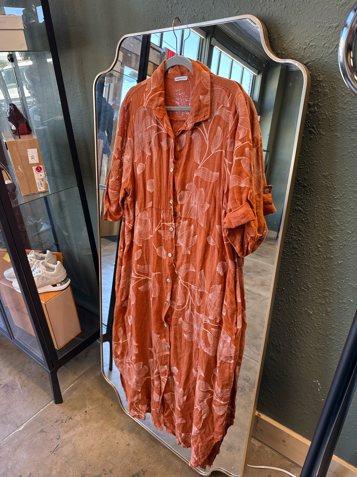Made in Italy Size OS Burnt Orange Dress