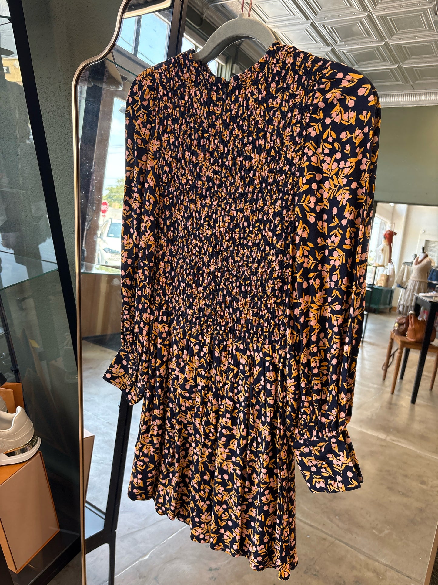 French Connection Size 4 navy + multi Dress