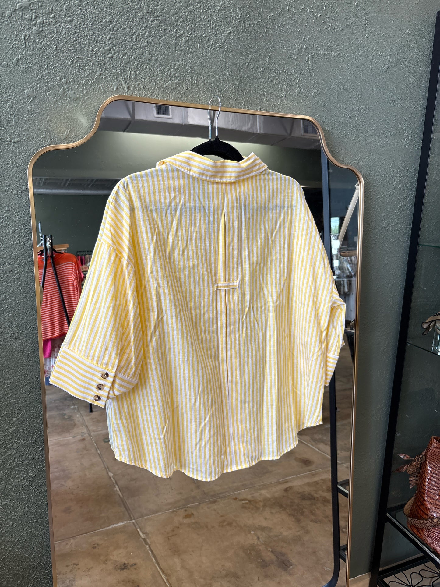 entro Size L Yellow/White Top