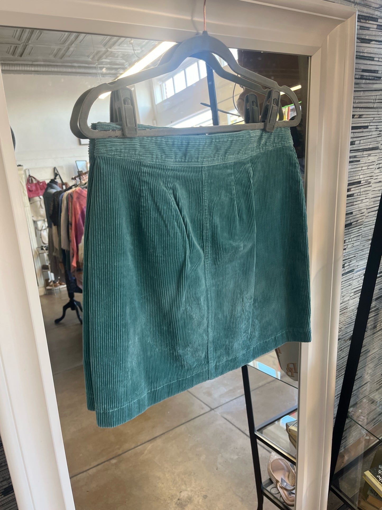 LOFT Size 4 Aqua Ribbed Skirt