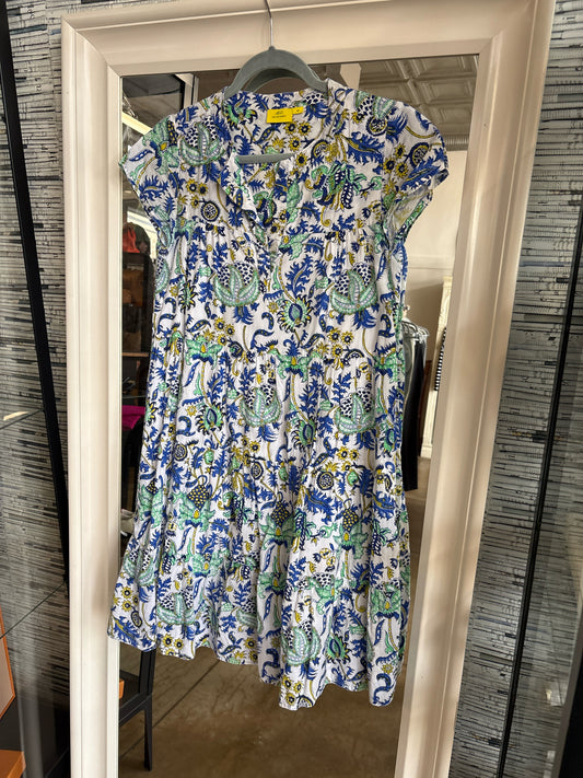 ROLLER RABBIT Size XS white/multi Paisley Dress