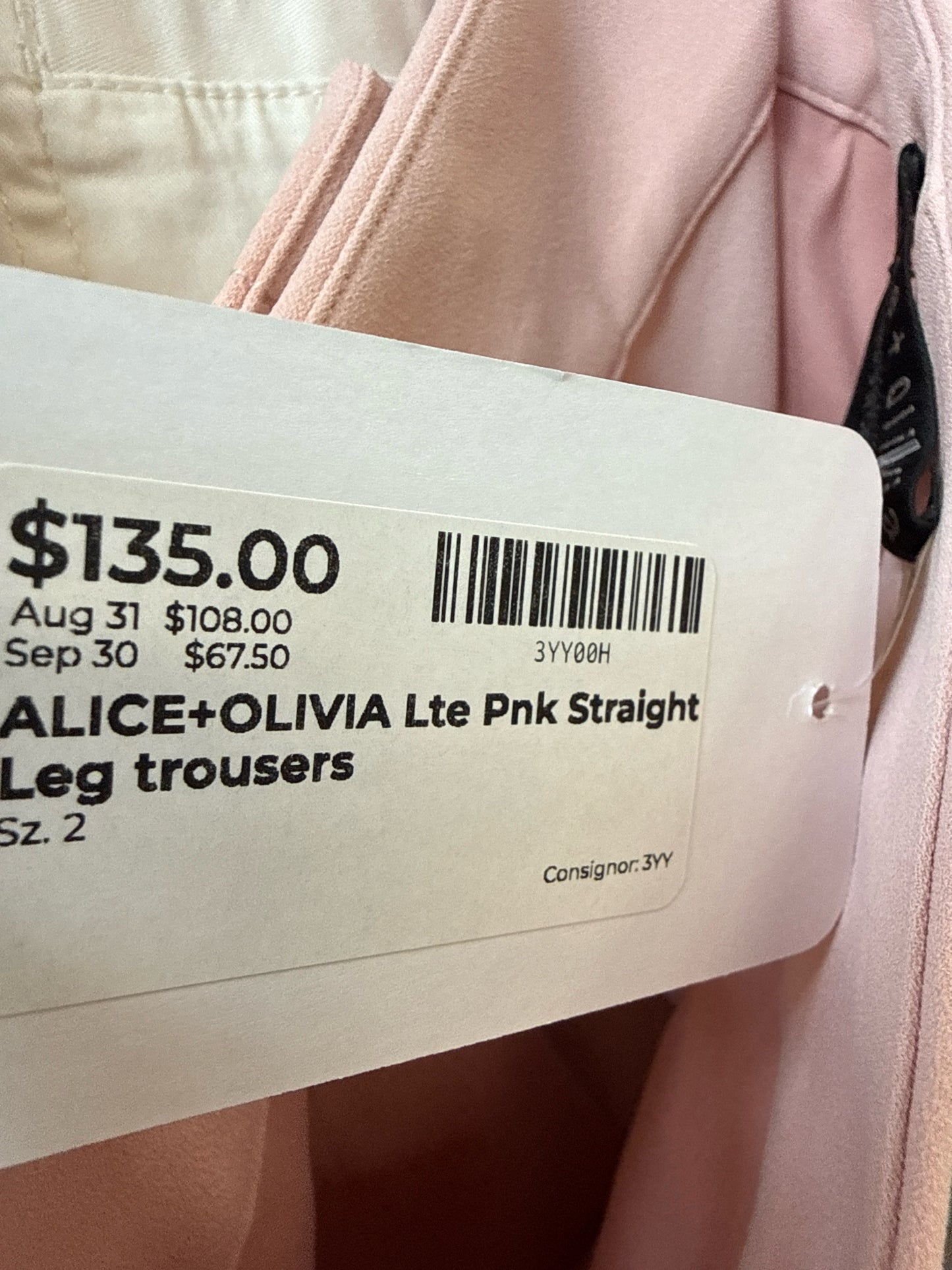 Alice + Olivia Size 2 Pink Pants