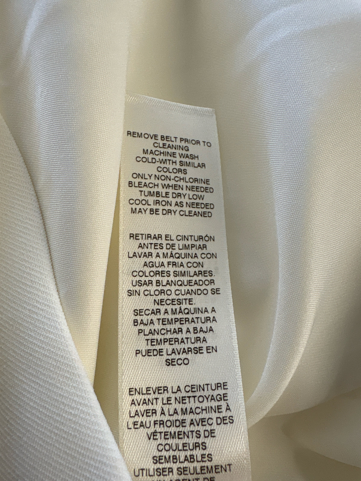 White House Black Market Size S off white Duster