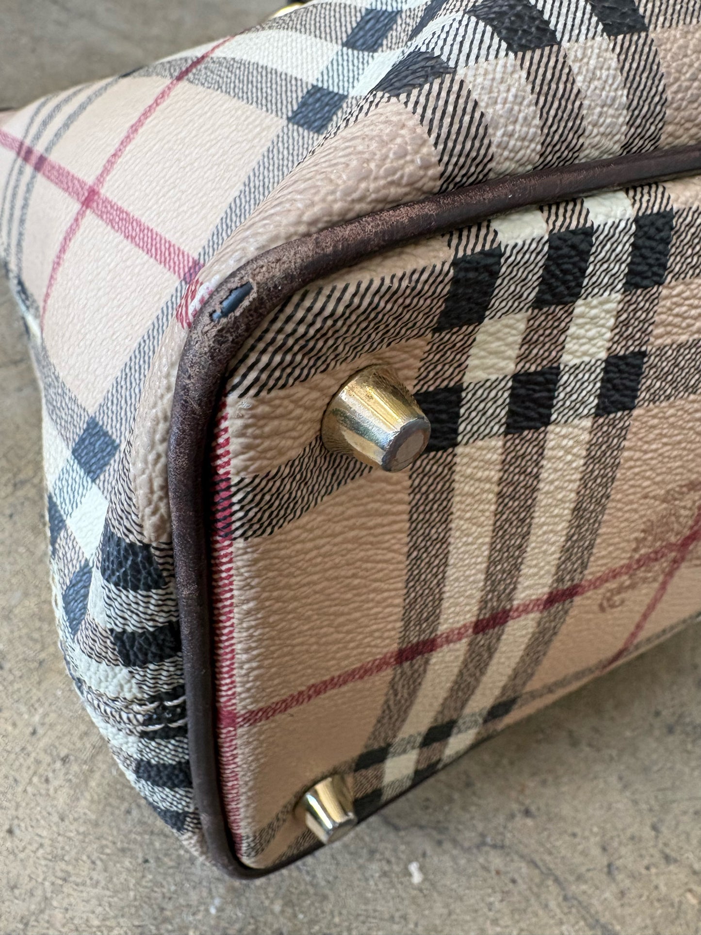 burberry Cream/multi Plaid Bag
