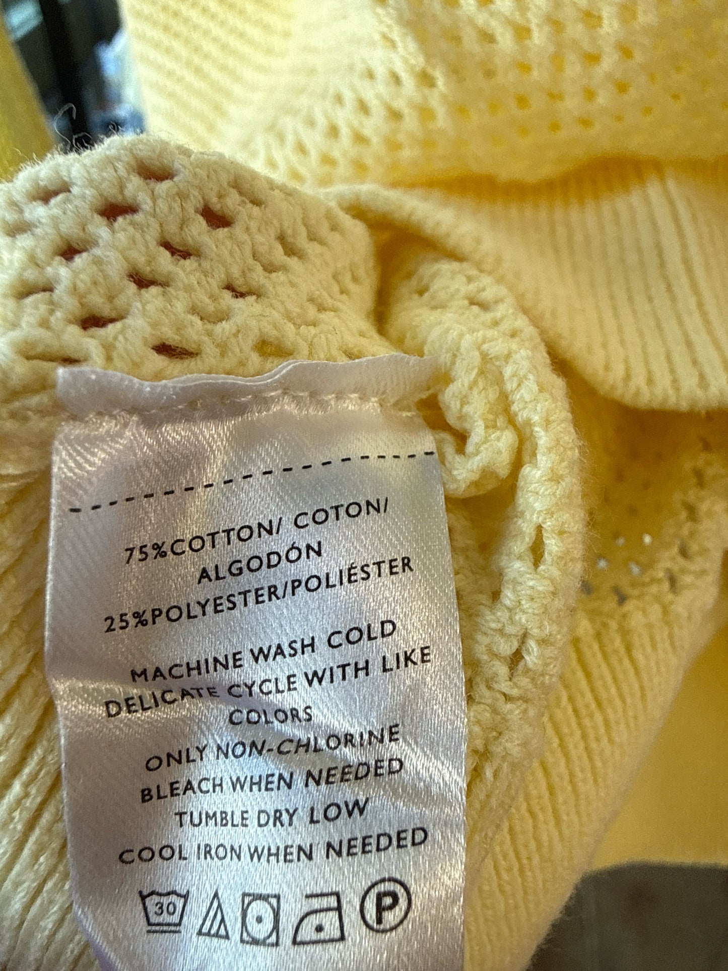 LOFT Size M Yellow Knit Top