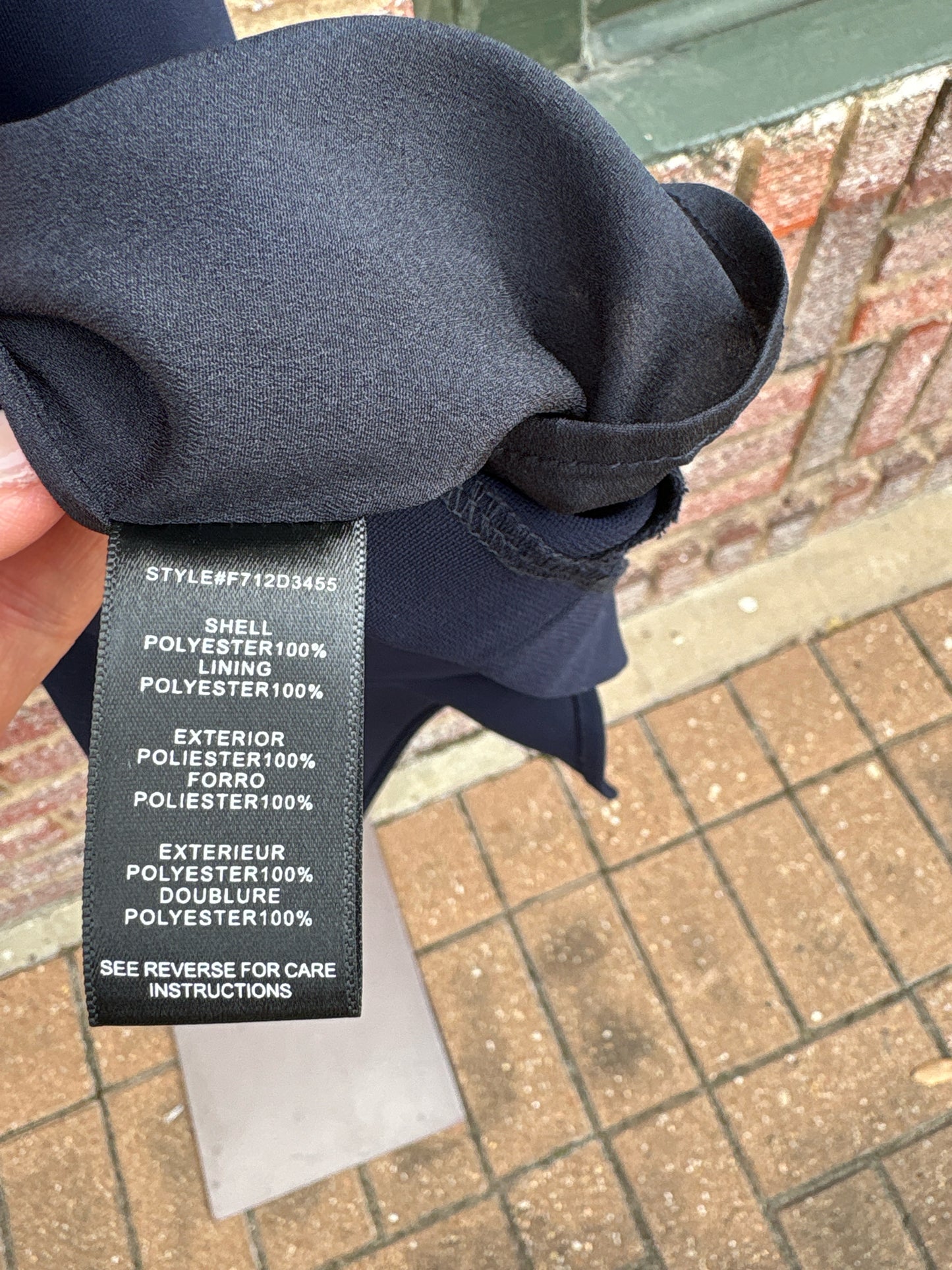 Adelyn Rae Size M Navy Ruffle Dress