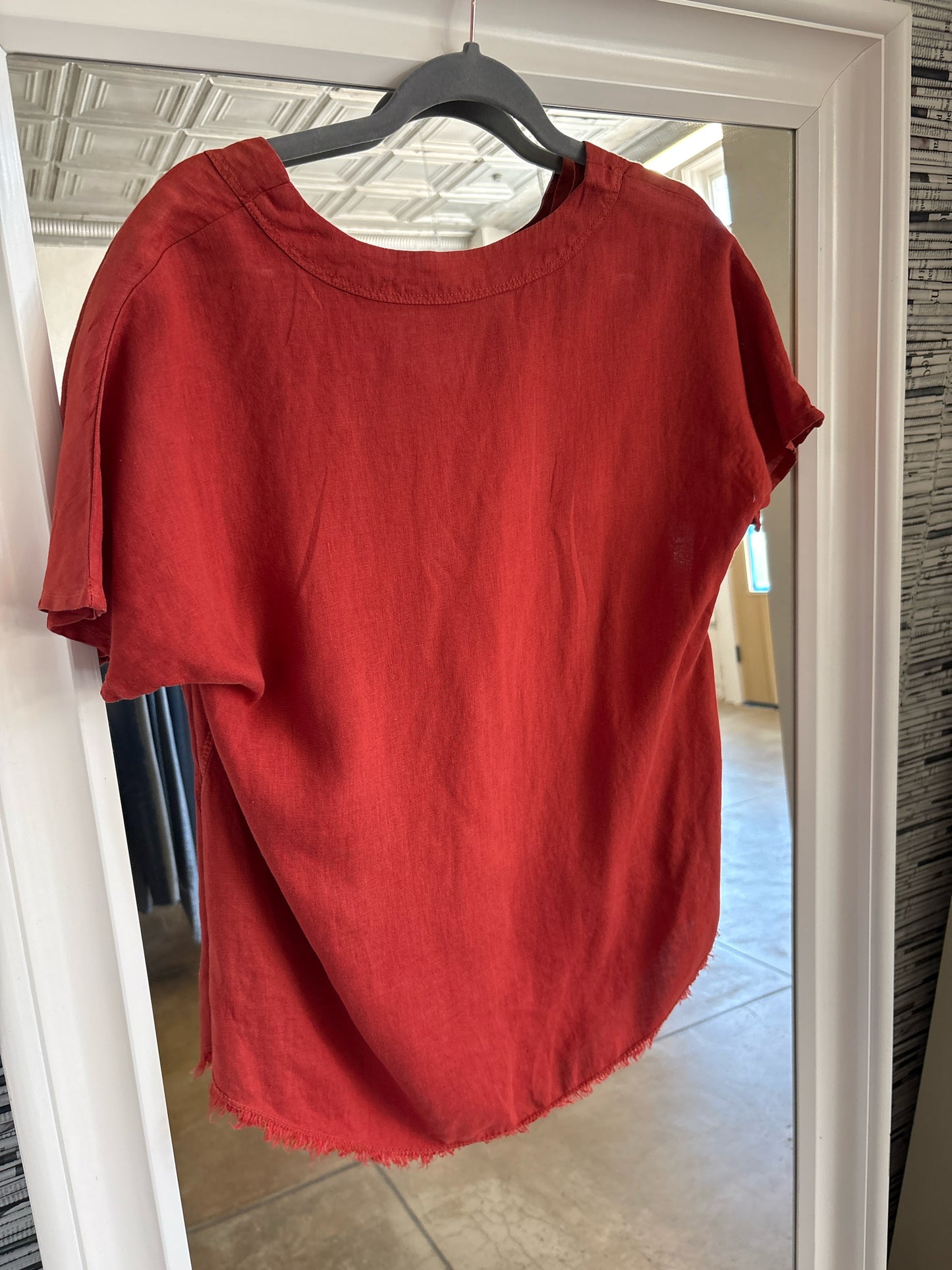 XCVI Size XS Brick Red Top