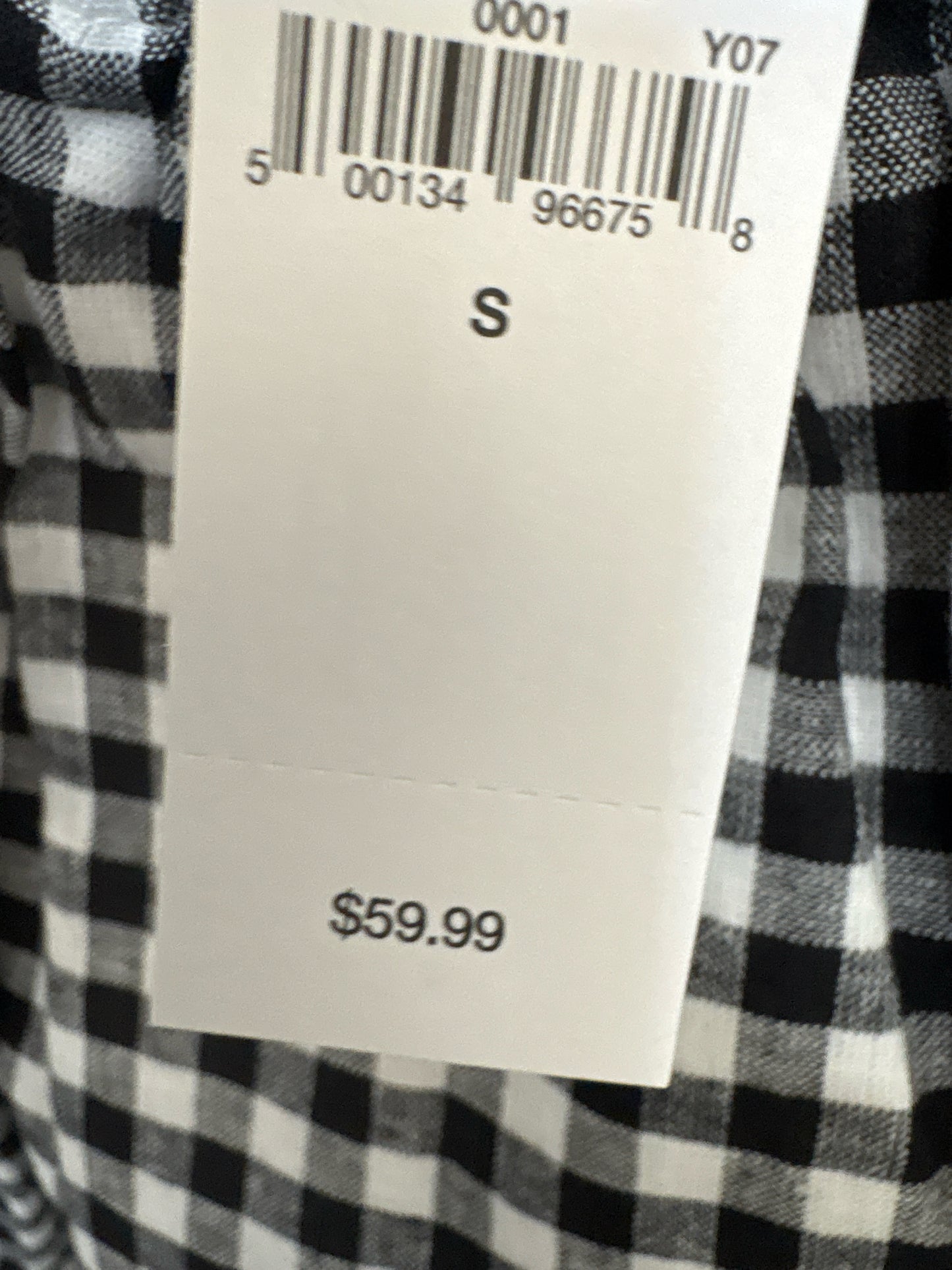 GAP Size S Black & White Checkered Skirt