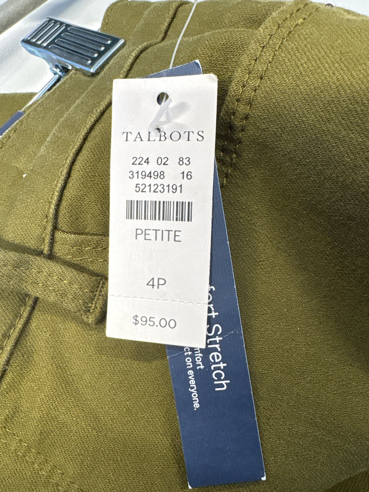 TALBOTS Size 4P Olive Green Pants